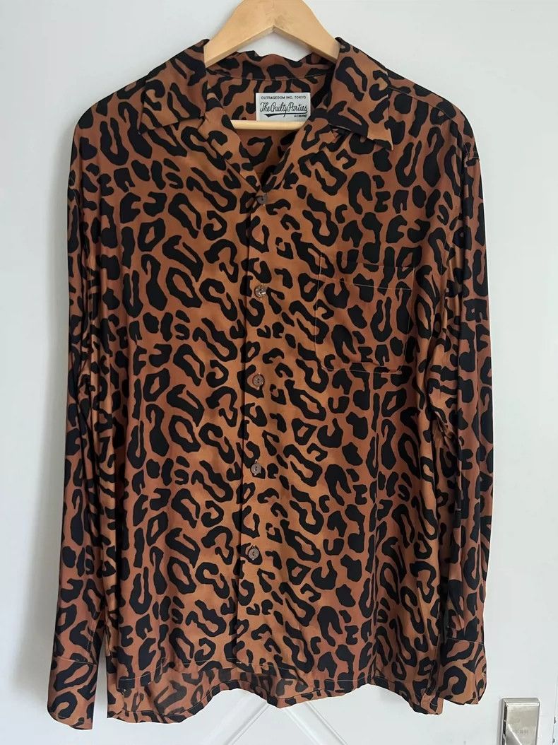 Wacko Maria WACKO MARIA Leopard Print Long Sleeve Shirt, Hawaiian Shir Size US L / EU 52-54 / 3 - 6 Thumbnail