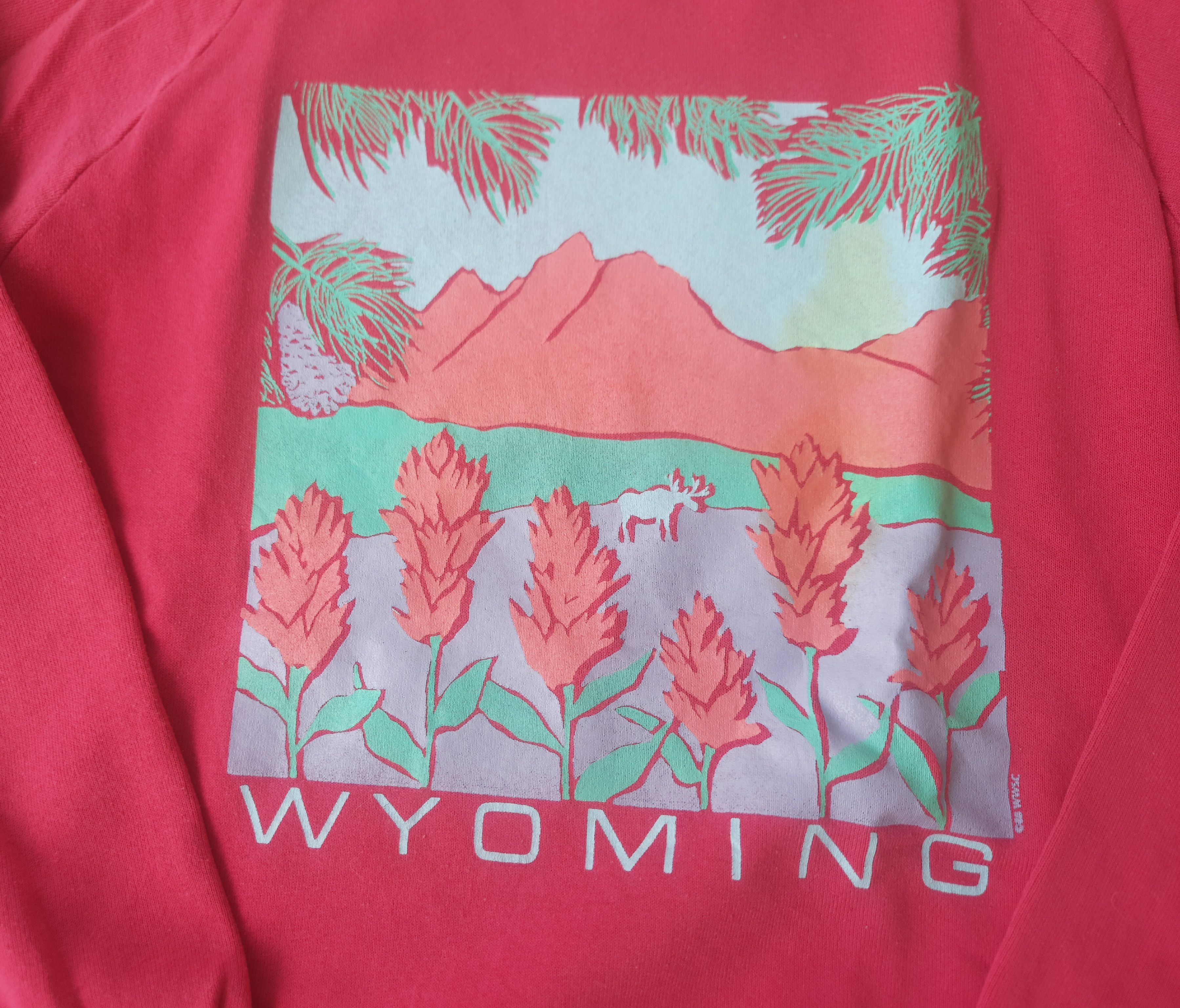 Vintage 90s WYOMING Jerzees Sweatshirt Crewneck Size US L / EU 52-54 / 3 - 5 Thumbnail