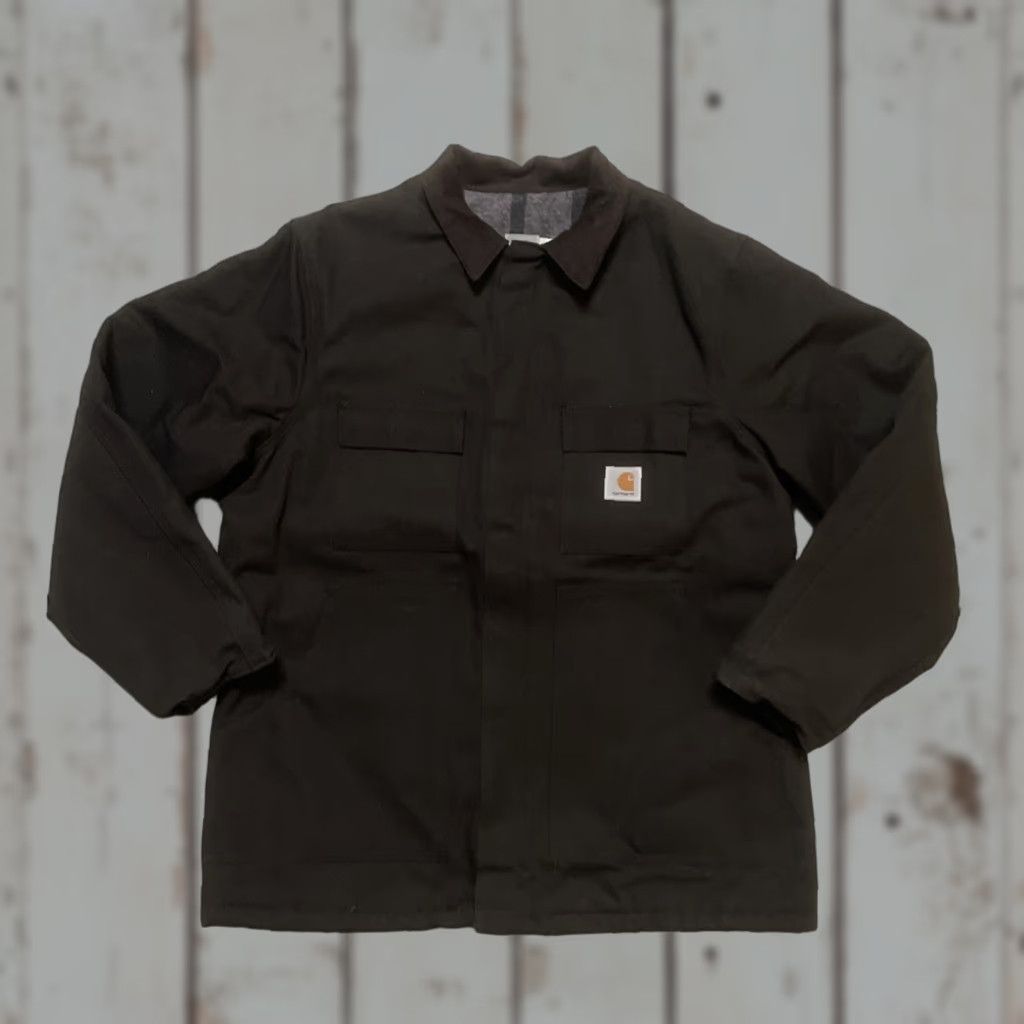 Carhartt VINTAGE Carhartt C04 Canvas Lined Utility Chore Jacket Black 46 NWOT USA 90s Workwear Mens Jacket Size US S / EU 44-46 / 1 - 1 Thumbnail