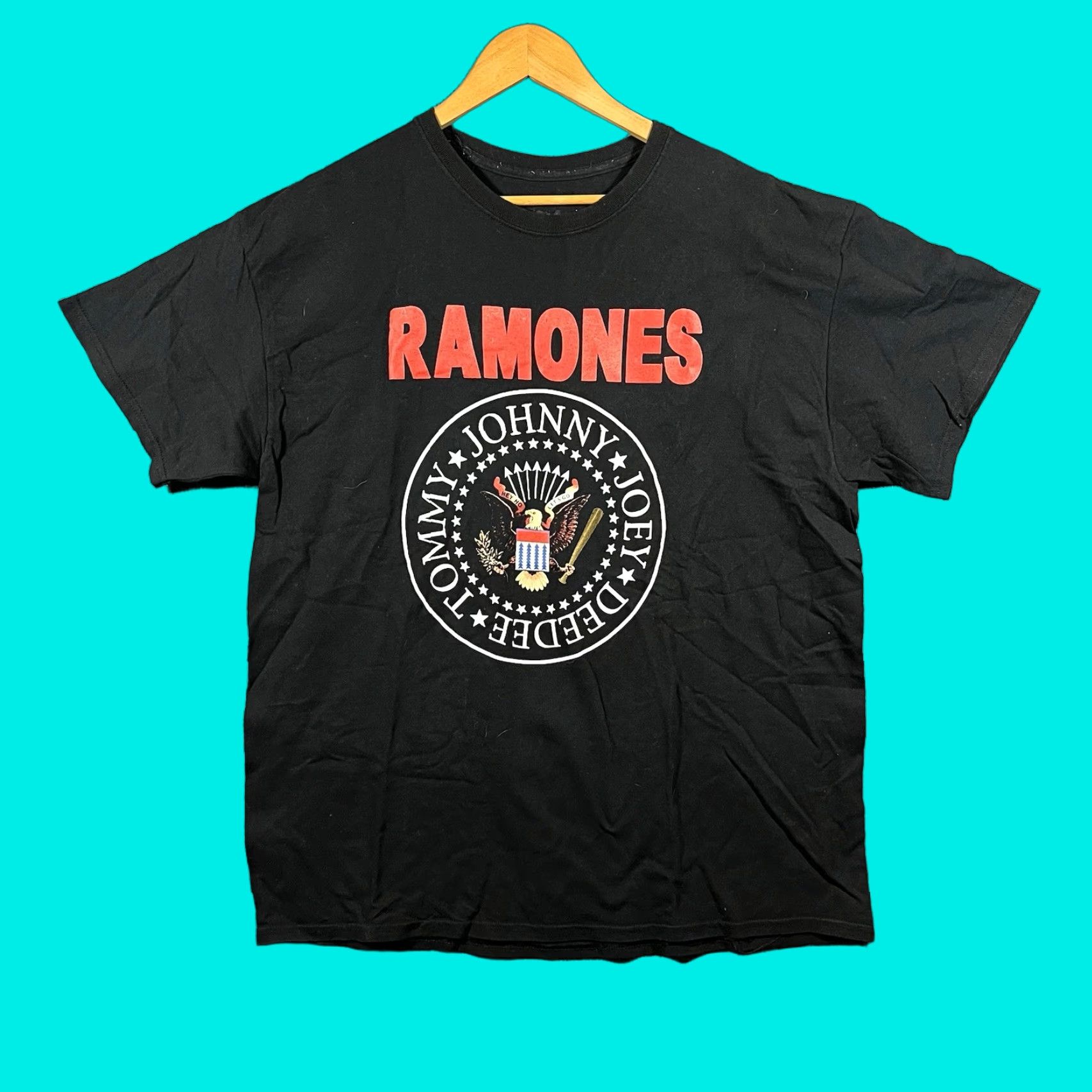 Vintage Ramones 1234 T-Shirt Mens XL Black Graphic Print Punk Rock Band Tee Crew Neck Short Sleeve Vintage No Size US XL / EU 56 / 4 - 1 Thumbnail
