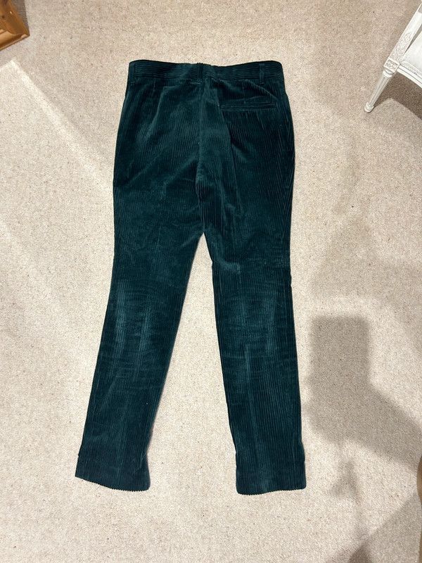 Heavy corduroy trousers with ankle zips