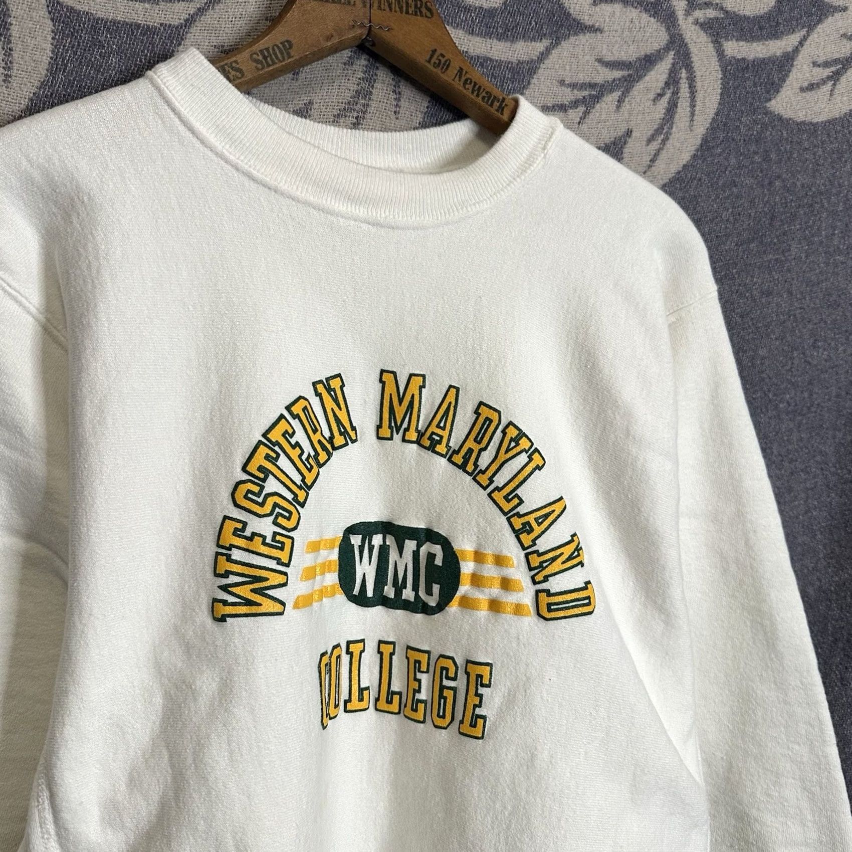 Vintage VINTAGE MVP Pro Reverse Weave Crewneck Sweatshirt L Mens 1980s WMC Western Maryland White Size US L / EU 52-54 / 3 - 2 Thumbnail