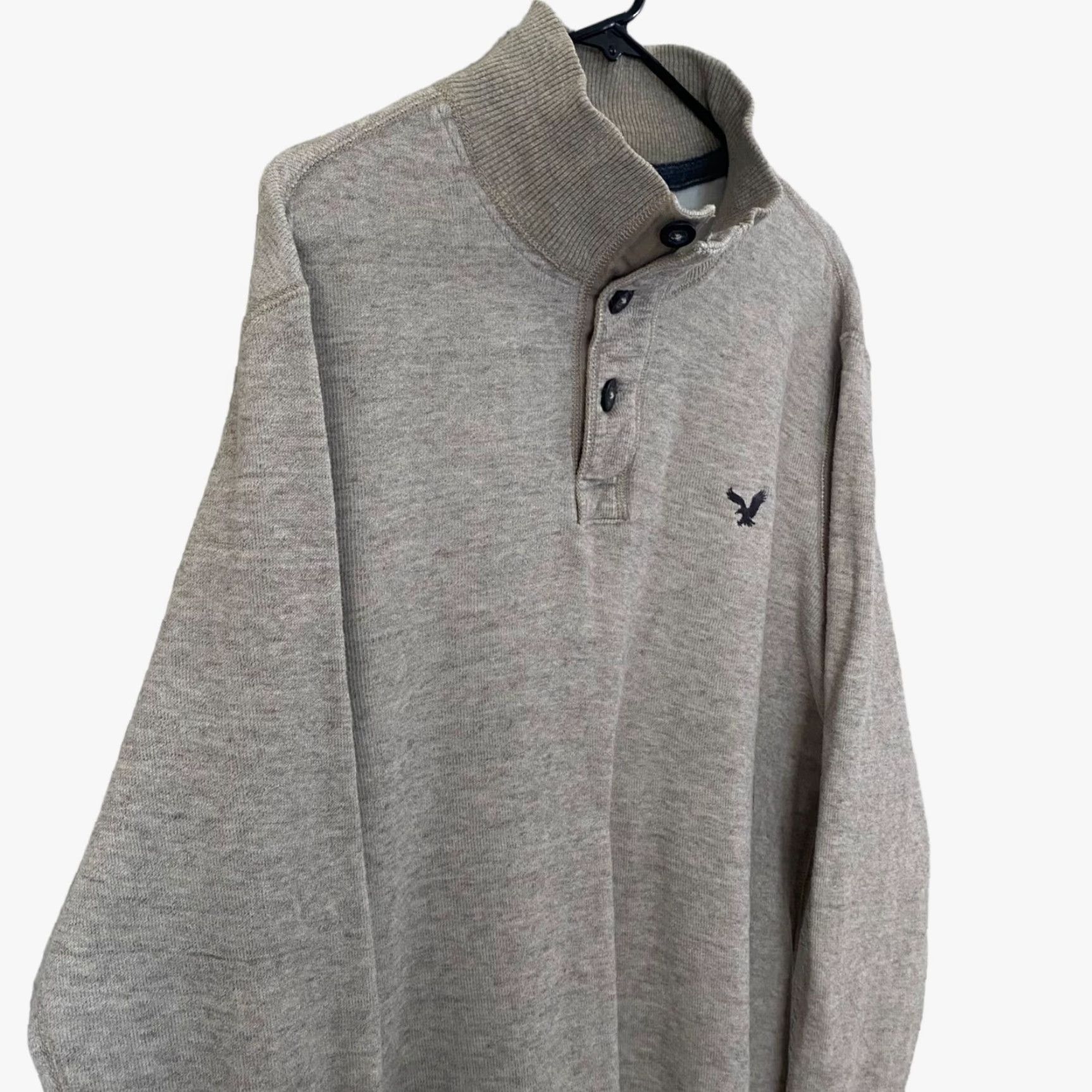 American Eagle Outfitters VINTAGE American Eagle Outfitters Henley Shirt Gray Heavyweight Long-Sleeve Mens XL Size US XL / EU 56 / 4 - 4 Thumbnail