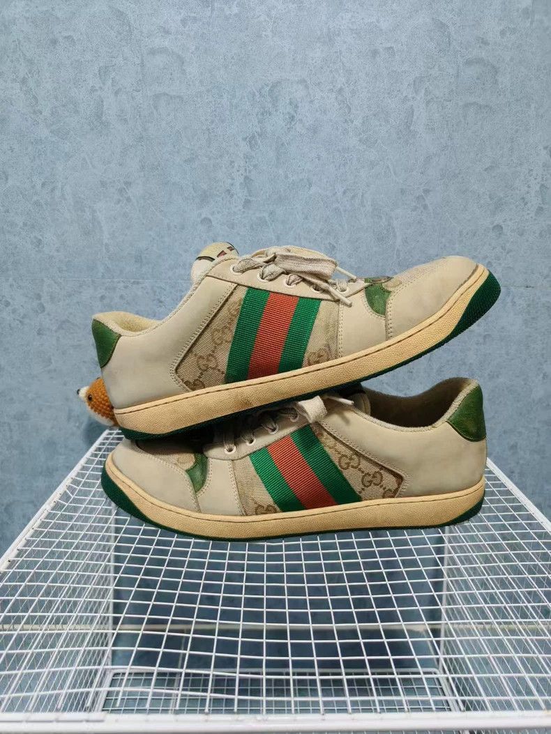 Gucci Gucci White Green Vintage Style Sneakers-2505 Size US 9.5 / EU 42-43 - 4 Thumbnail
