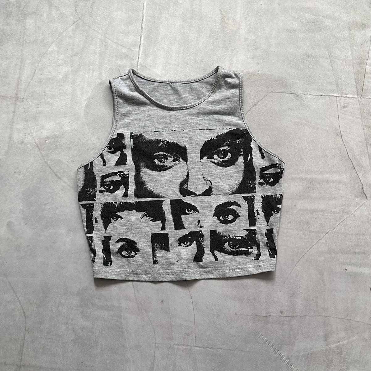 20471120 × Hysteric Glamour × Japanese Brand Y2K Eyes Japan Tank Top Hysteric Glamour Cop Copine Vibe Size S / US 4 / IT 40 - 1 Thumbnail