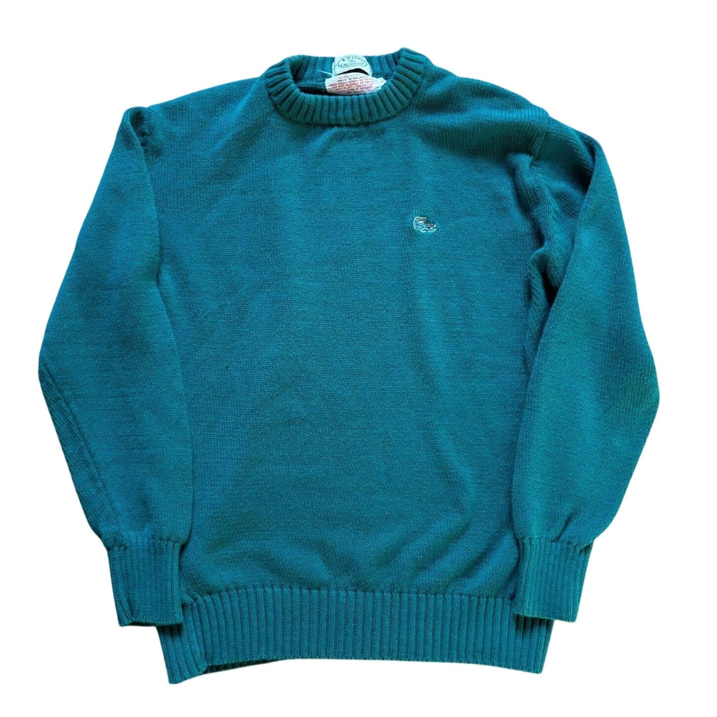 Lacoste vintage 80s Izod x Lacoste green knit sweater designer retro Size US S / EU 44-46 / 1 - 1 Thumbnail