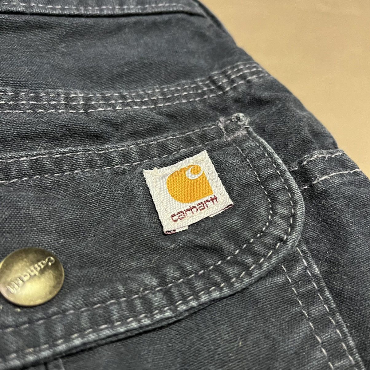 Carhartt × Vintage Vintage 90 Carhartt Cargo Shorts Canvas Workwear - Womens 14 Size 36" / US 14 / IT 50 - 4 Thumbnail