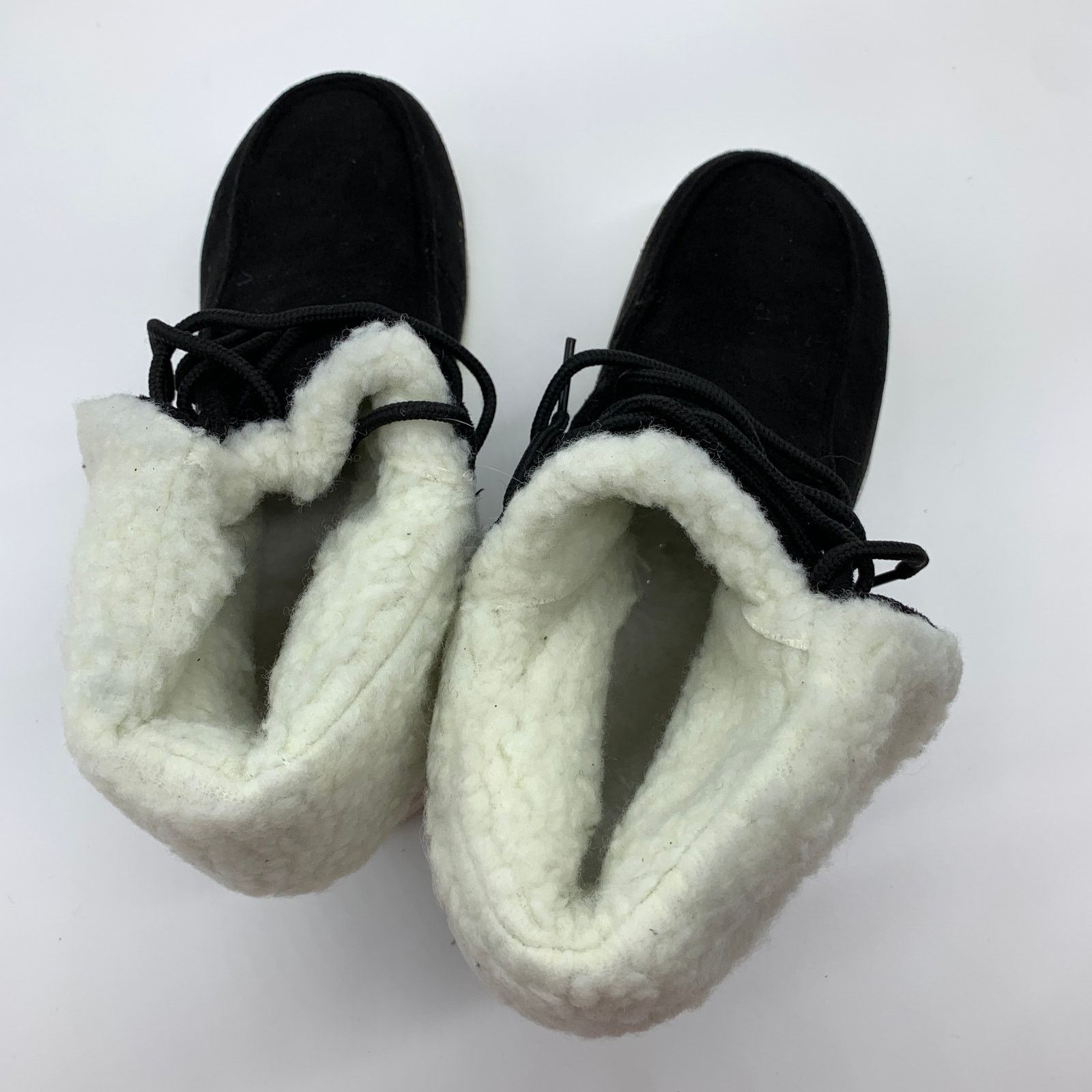 Other Women's Boots Black Size 6.5 Fleece Cuff Lace Up Size US 6.5 / IT 36.5 - 3 Thumbnail