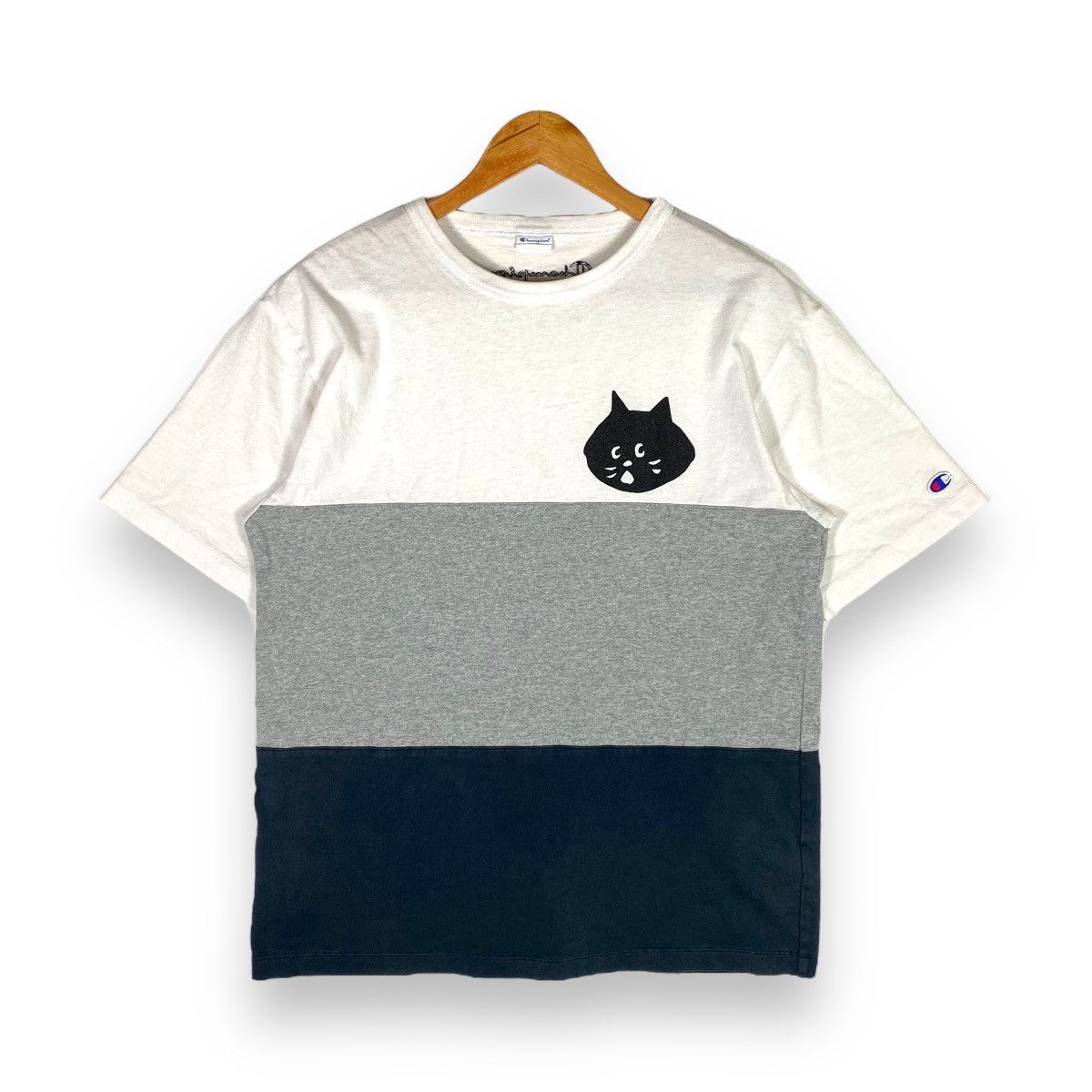 Champion × Issey Miyake × Ne-Net CHAMPION NE-NET Nya Basic Logo Multicolor Tee Size US L / EU 52-54 / 3 - 1 Thumbnail