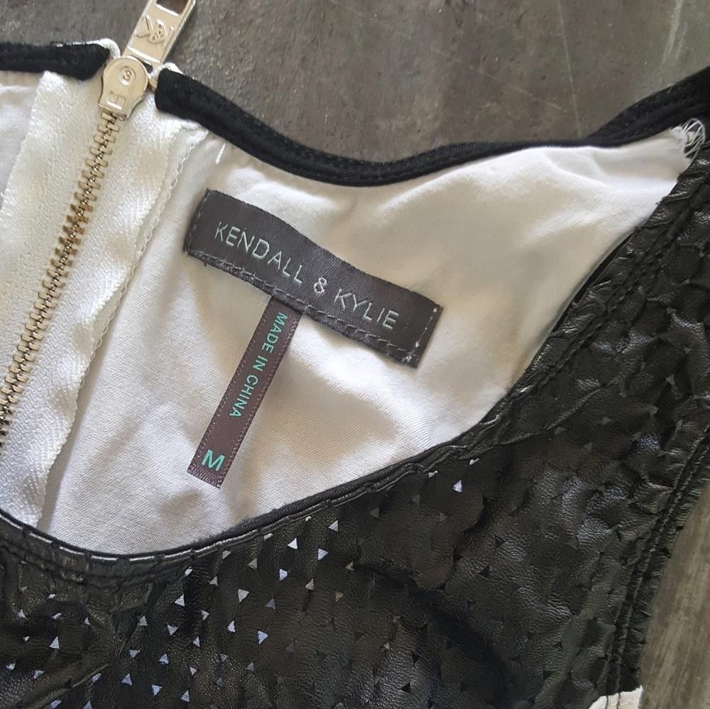 Kendall And Kylie White Black Detailed K&K Dressy Tank Size M / US 6-8 / IT 42-44 - 3 Thumbnail