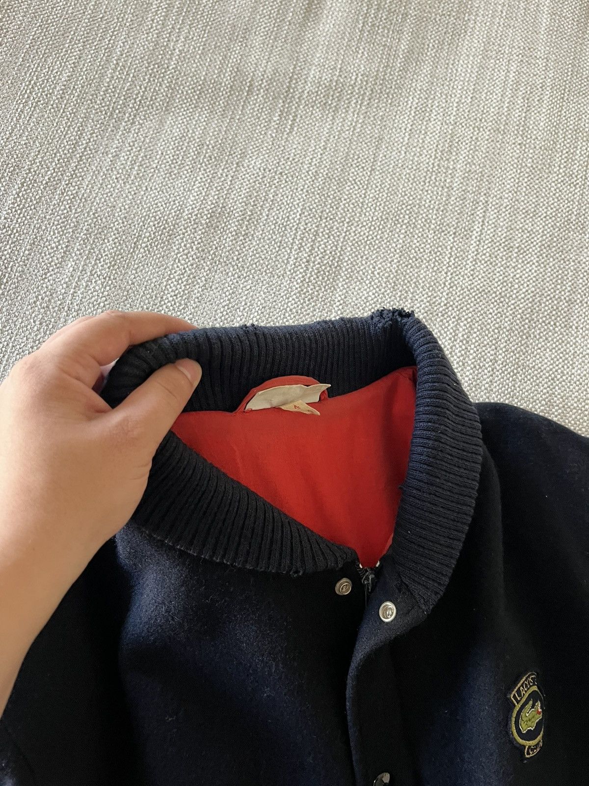 Lacoste × Vintage Vintage 80s 💥 Lacoste Jacket Wool Varsity Bomber Size US XL / EU 56 / 4 - 13 Thumbnail