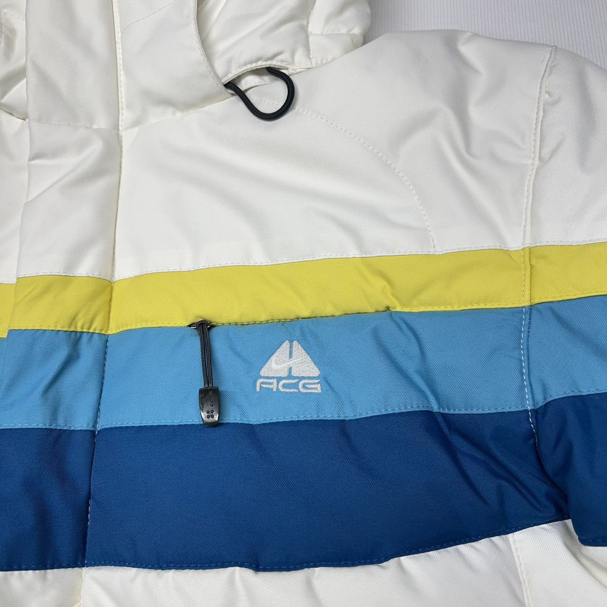 Nike × Nike ACG × Vintage VTG Nike ACG Jacket White Puffer Jacket Zip Winter Ski Retro Size M / US 6-8 / IT 42-44 - 5 Thumbnail