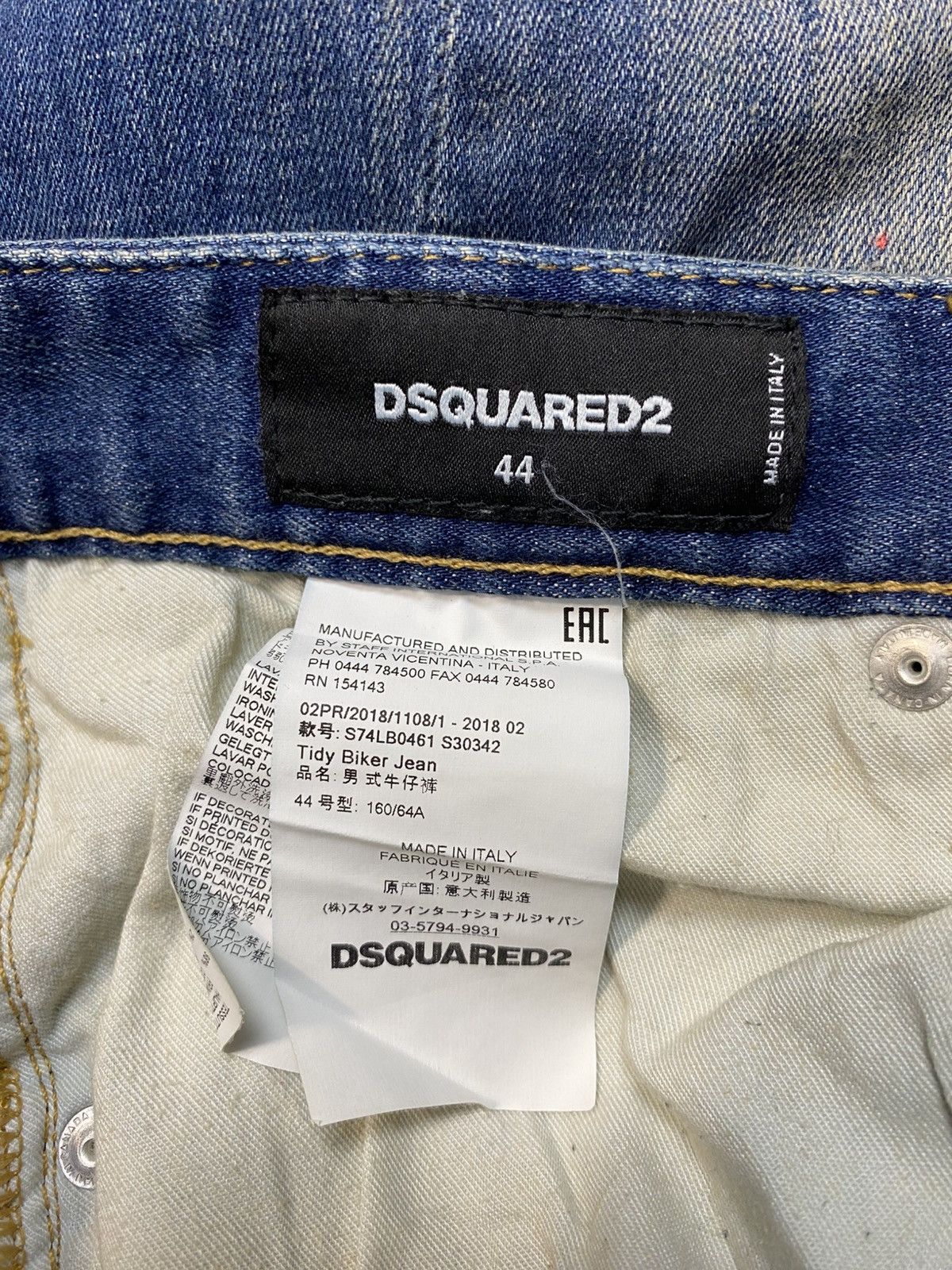 Dsquared2 Dsquared2 Italy Indigo Denim Jeans Double Knee Buttonfly Size US 31 - 10 Thumbnail