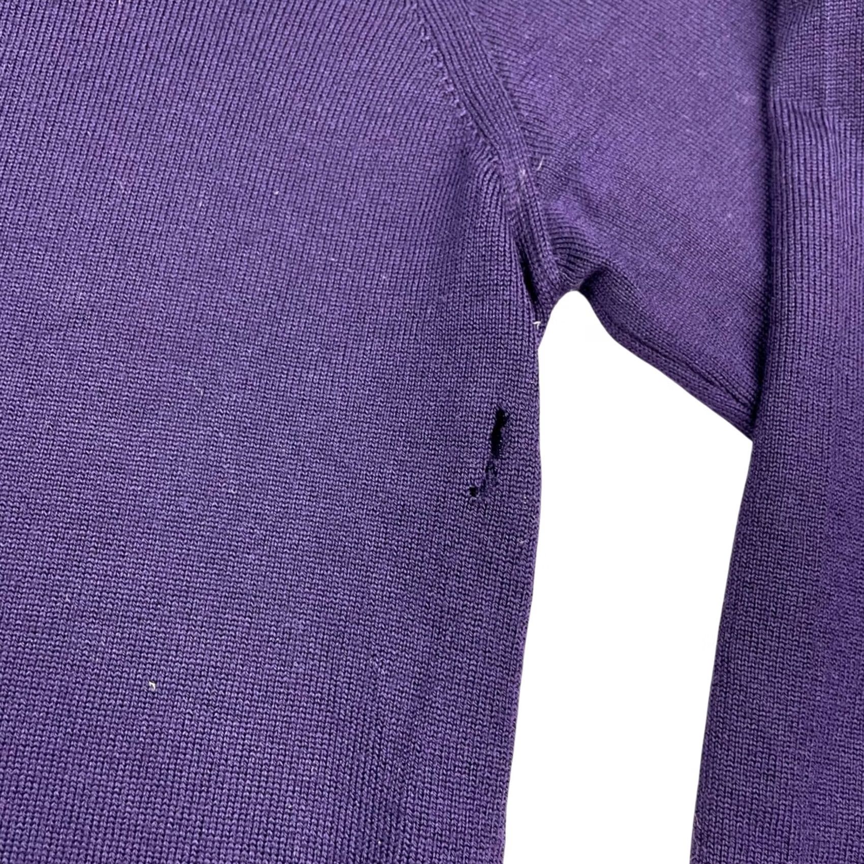 Saks Fifth Avenue Saks Fifth Avenue Mens Sweater Purple Large Wool Crewneck Italy Classic Pullover Size US L / EU 52-54 / 3 - 7 Thumbnail