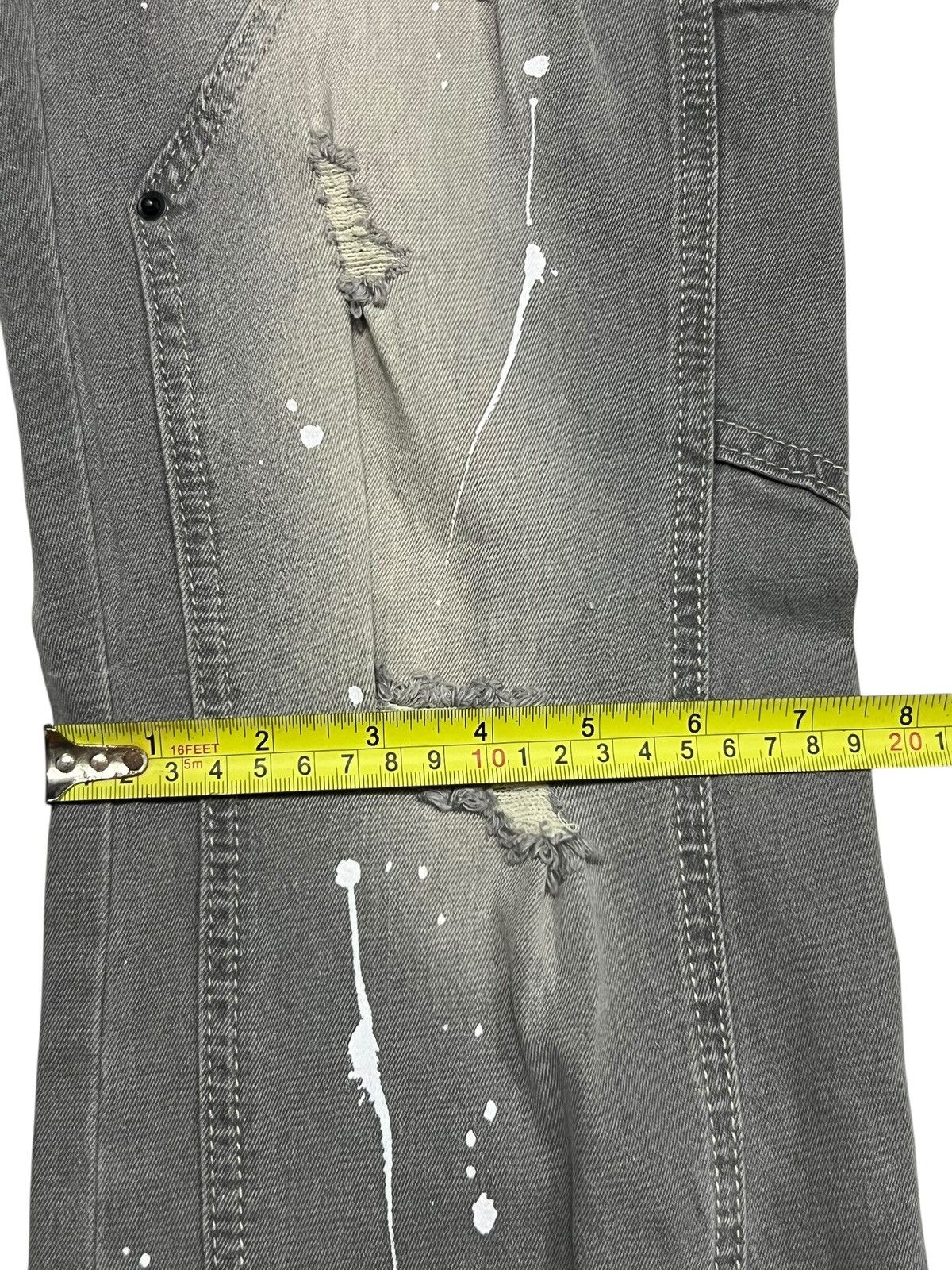 Japanese Brand Flared Vintage Double Knee Studded Splatter-Distressed Denim Size US 29 - 13 Thumbnail