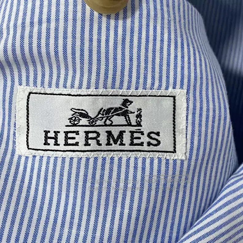 Hermes Hermes Navy blue and white striped blazer Size 48R - 5 Thumbnail