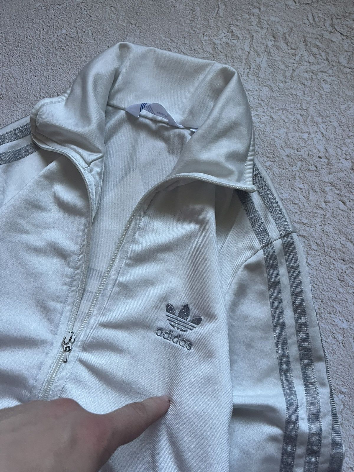 Adidas adidas Originals 3-Stripes Track Jacket White / Silver Size M / US 6-8 / IT 42-44 - 5 Thumbnail