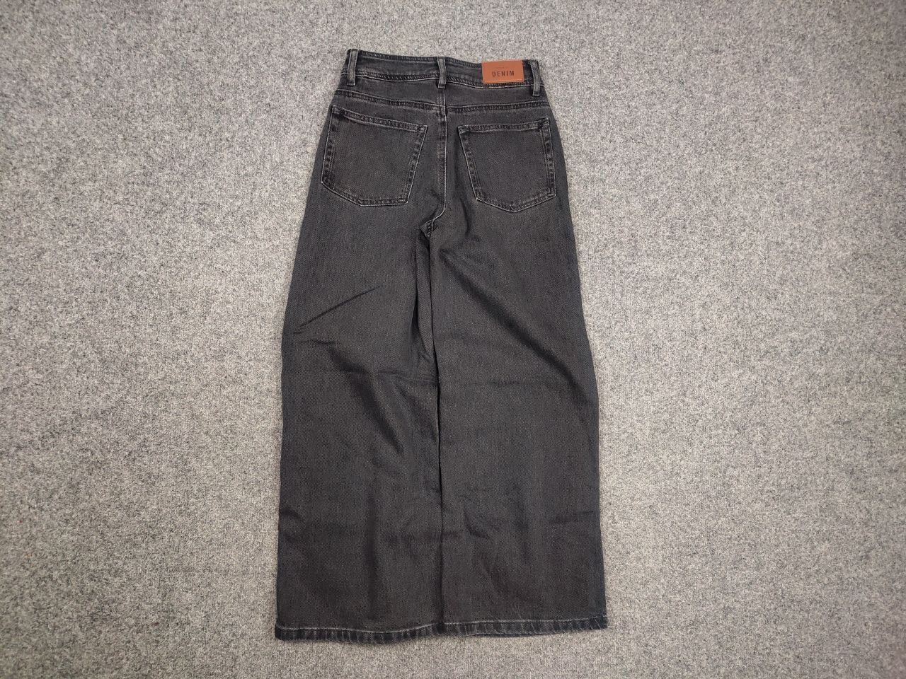 Sezane Sezane Paris Design Dark Gray Wide Leg Denim Jeans Size 26" / US 2 / IT 38 - 6 Thumbnail