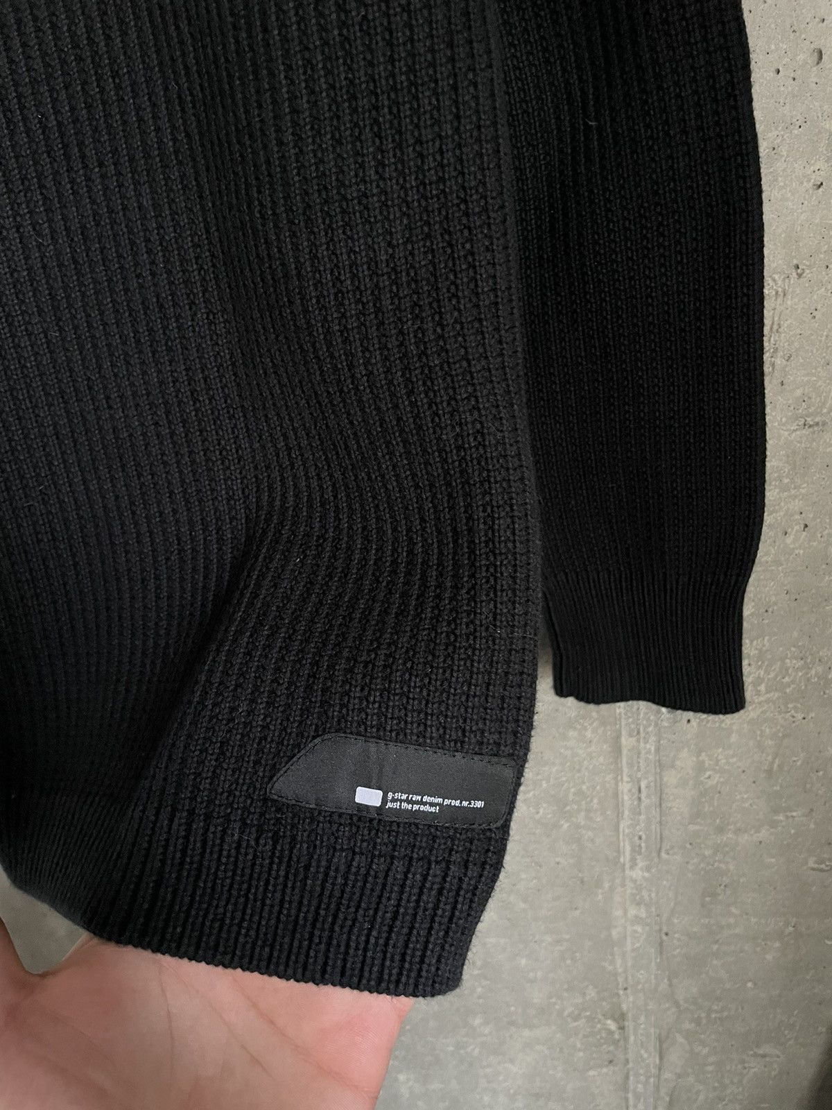 G-Star × Japanese Brand × Vintage Vintage G-Star Hard Turtleneck Heavy Zip Ribbed Knit Y2K Size US L / EU 52-54 / 3 - 8 Thumbnail