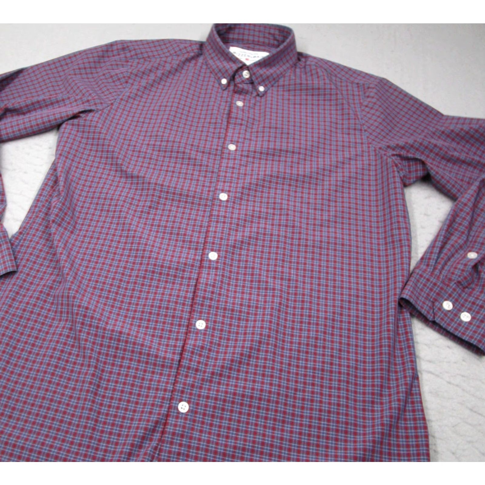 Mizzen+Main Mizzen+Main Shirt Mens XL Trim Red Leeward Check Button-Up Long Sleeve Size US XL / EU 56 / 4 - 2 Thumbnail