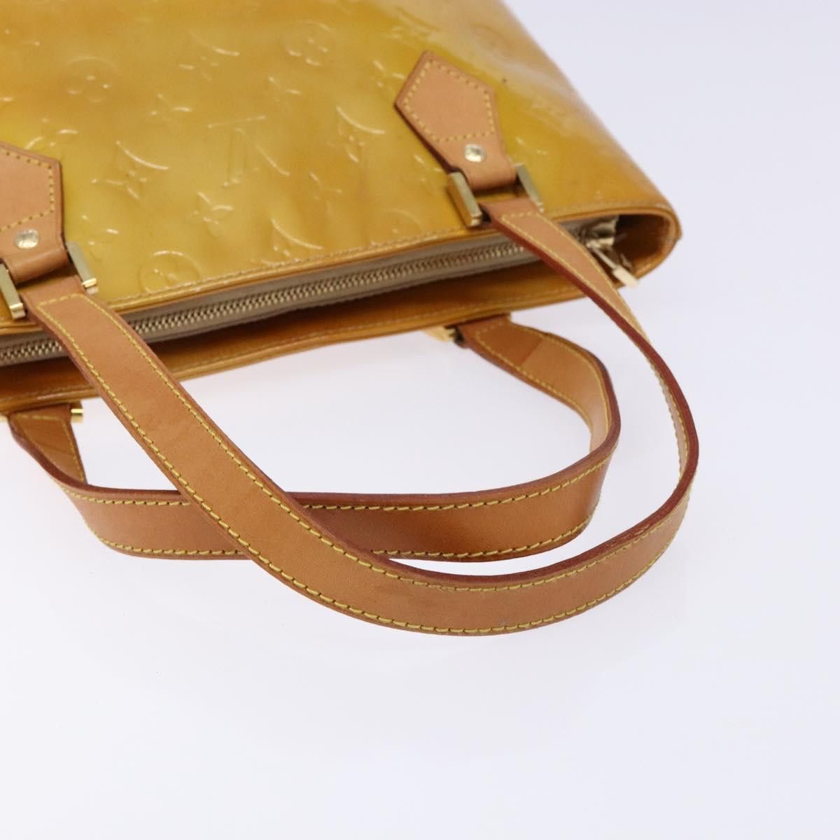 Louis Vuitton LOUIS VUITTON Monogram Vernis Houston Hand Bag Beige M91004 Size ONE SIZE - 7 Thumbnail