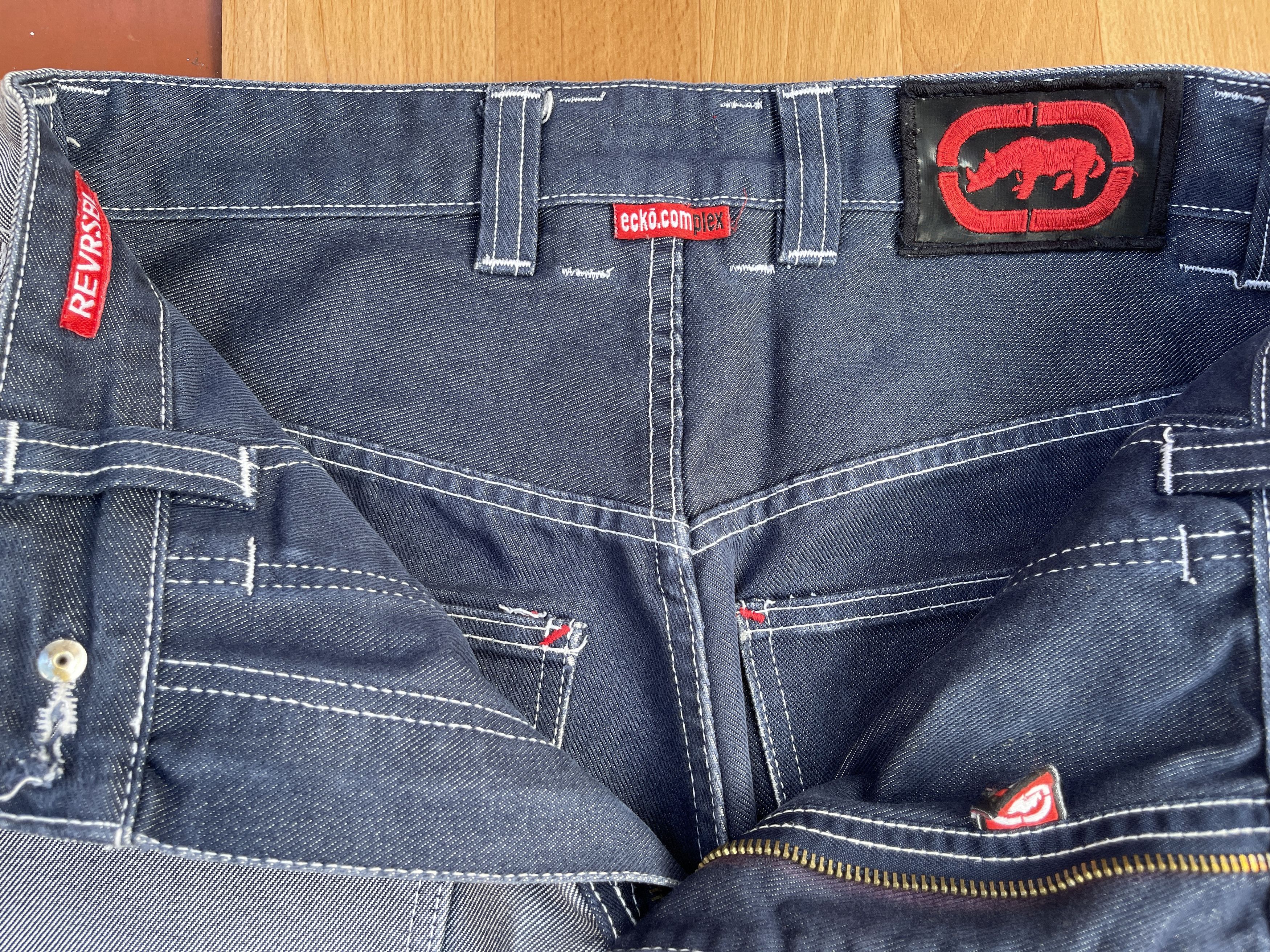 Ecko Unltd. Ecko Unltd jeans, shiny silver metallic vintage baggy Y2K 30 Size US 30 / EU 46 - 12 Thumbnail
