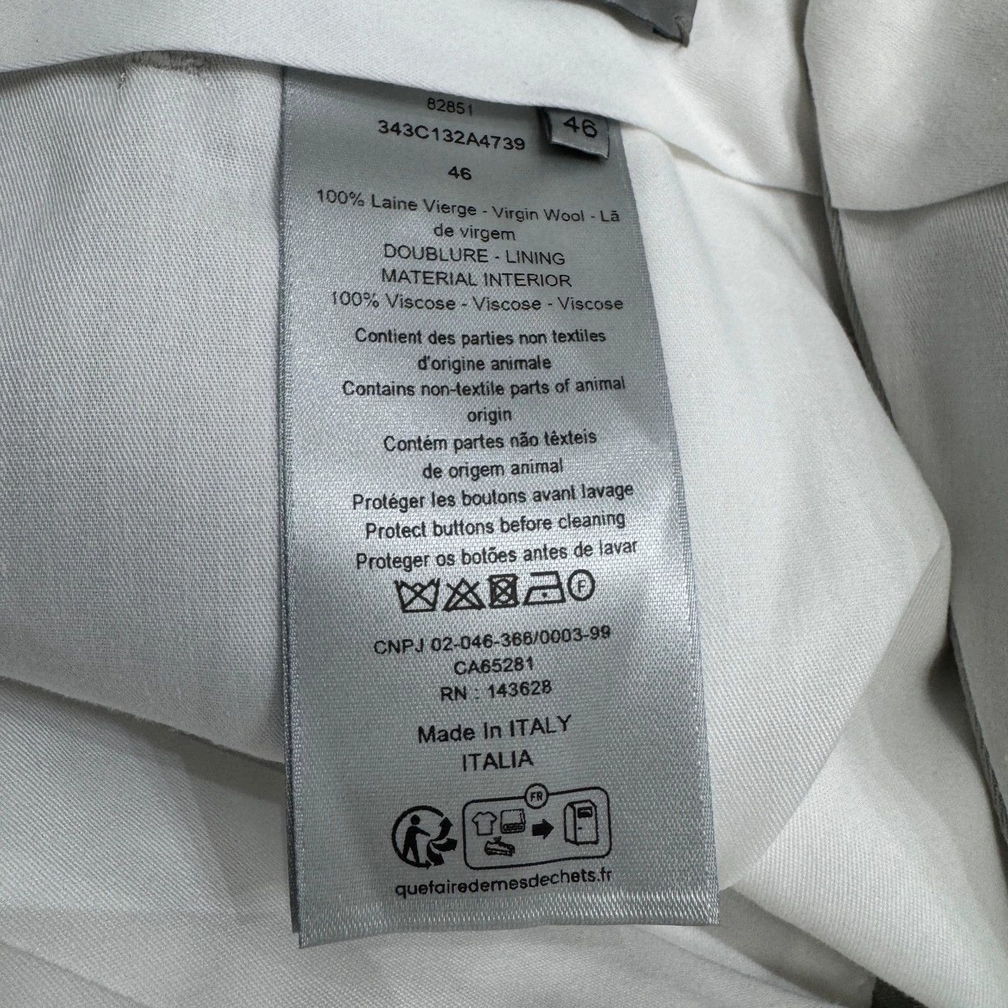 Dior White Casual Straight-Leg Pants Size 30 Size US 30 / EU 46 - 3 Thumbnail