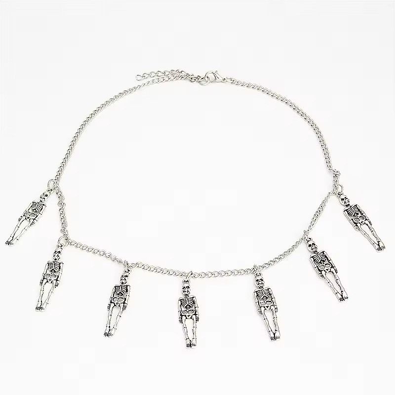 Jewelry Pirate Gothic Skeleton Skull Necklaces Size ONE SIZE - 3 Thumbnail