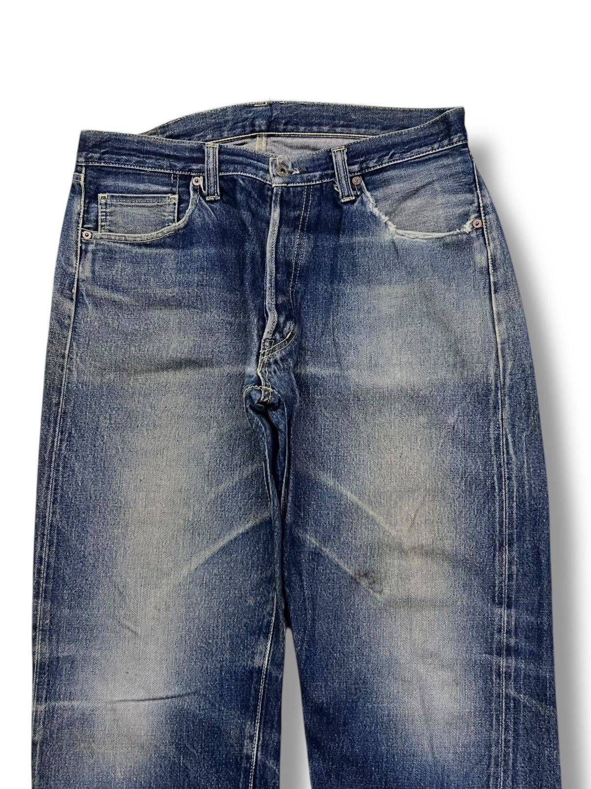 Japanese Brand Baggy Vintage Racy Blue & Co Selvedge Denim Japan Size US 33 - 4 Thumbnail