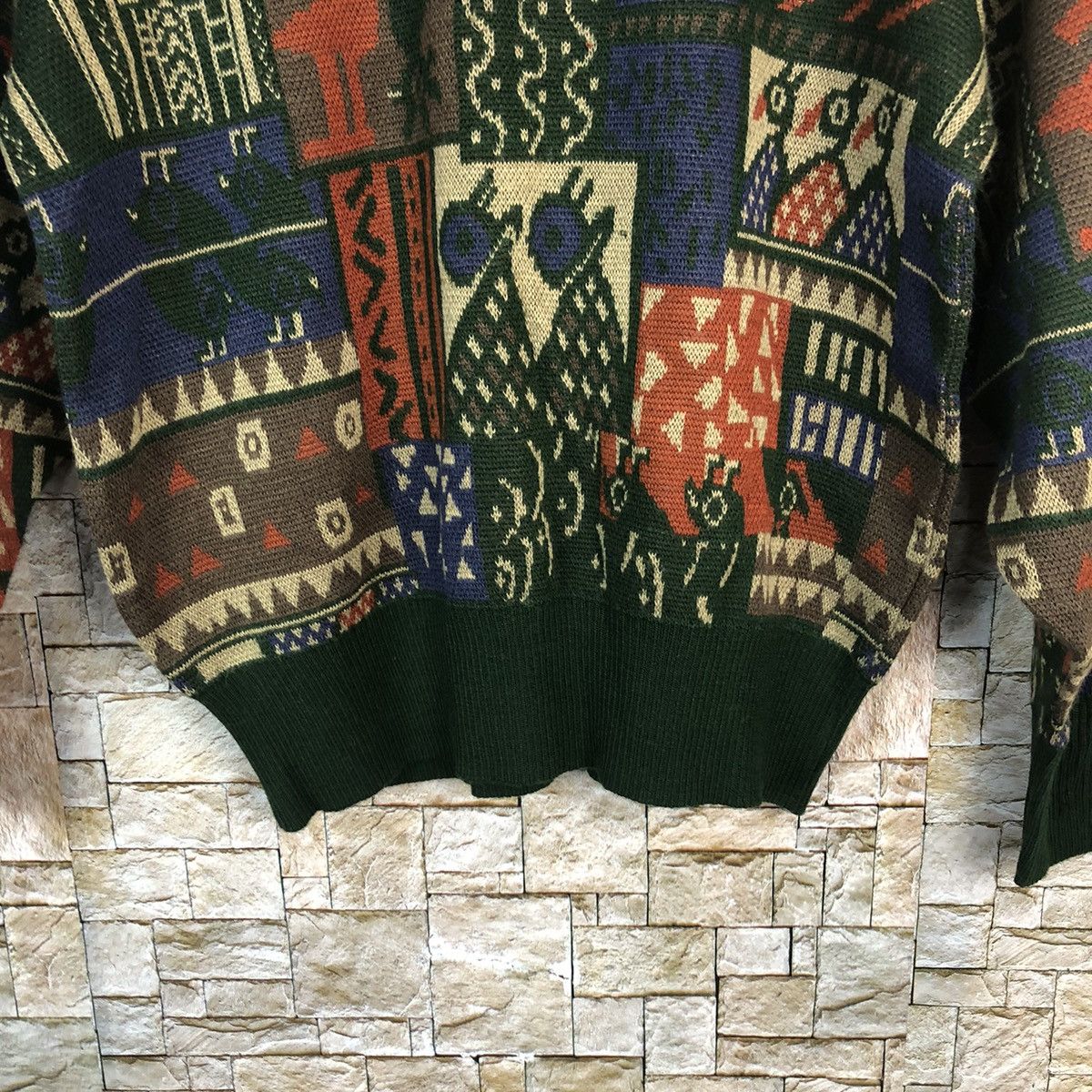 Homespun Knitwear Lhadorian Green art vintage Knitwear #A486 Size S / US 4 / IT 40 - 6 Thumbnail