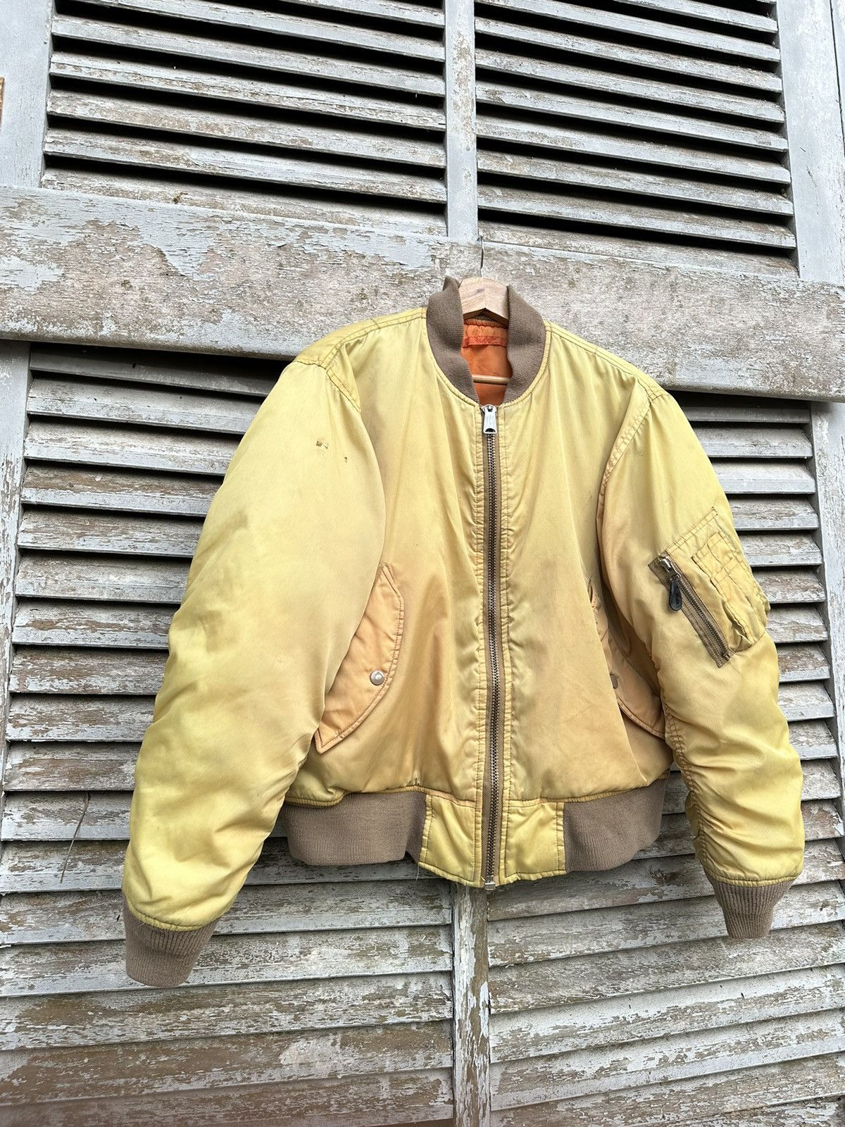 🪖Vintage THRASHED MA1 Man Intermediate Westop Bomber Jacket