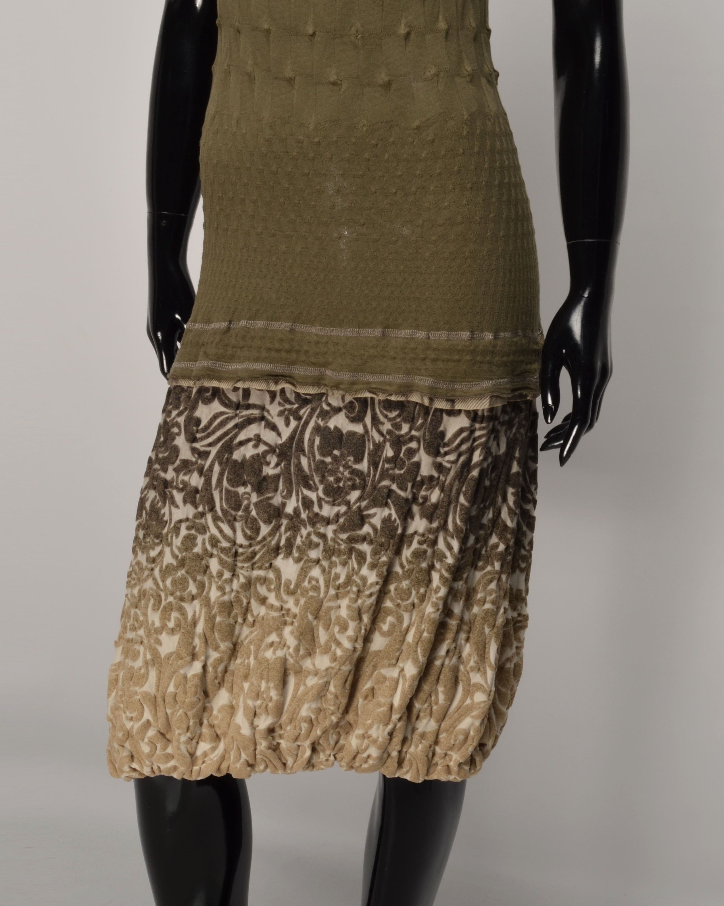 Other Beate Heymann Y2K Sheer Cowl Neck Olive Ombre Velvet Dress Size M / US 6-8 / IT 42-44 - 3 Thumbnail