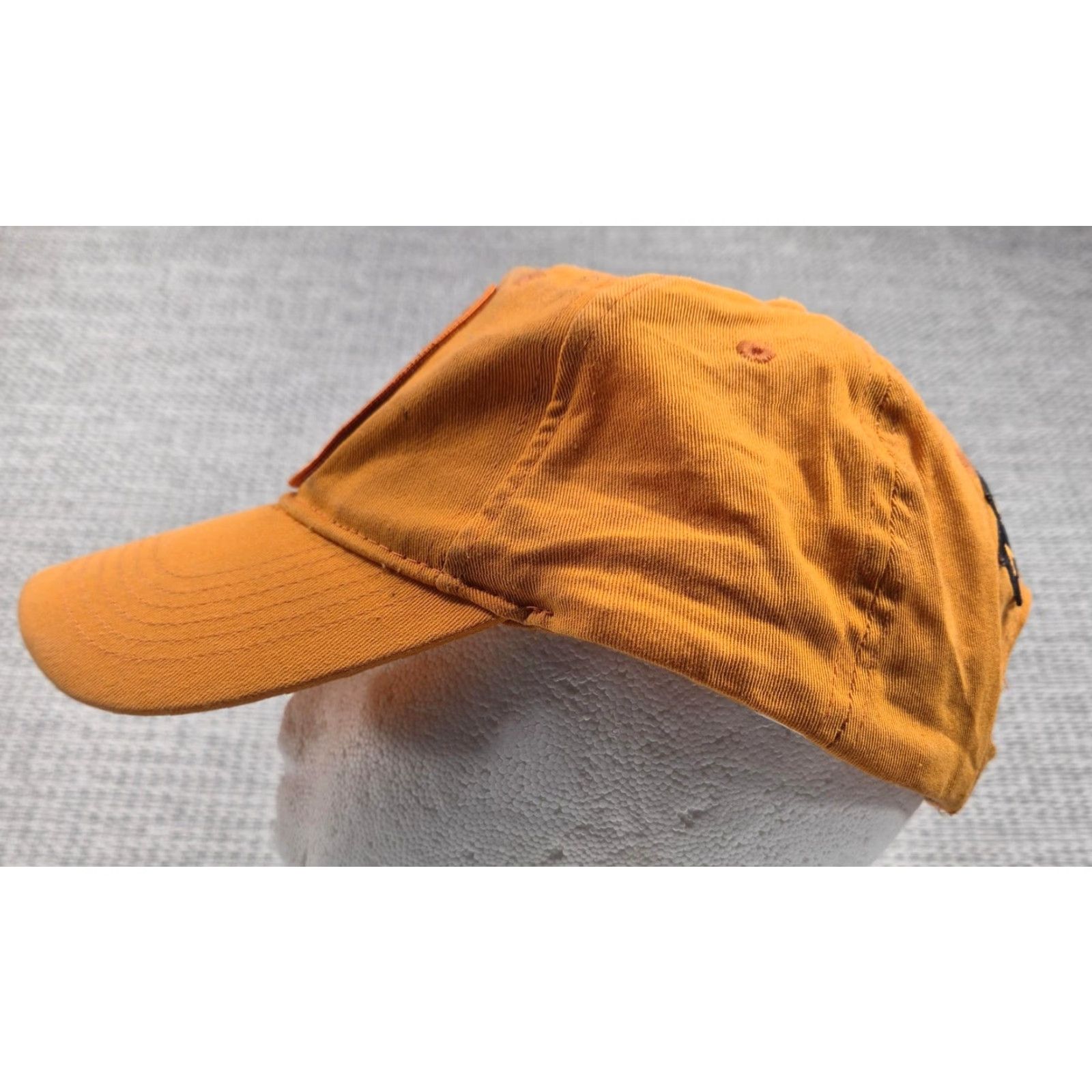 Vintage Big Accessories Hat Cap Strap Back One Size Orange Army Skull Mens Baseball Cap Size ONE SIZE - 5 Thumbnail