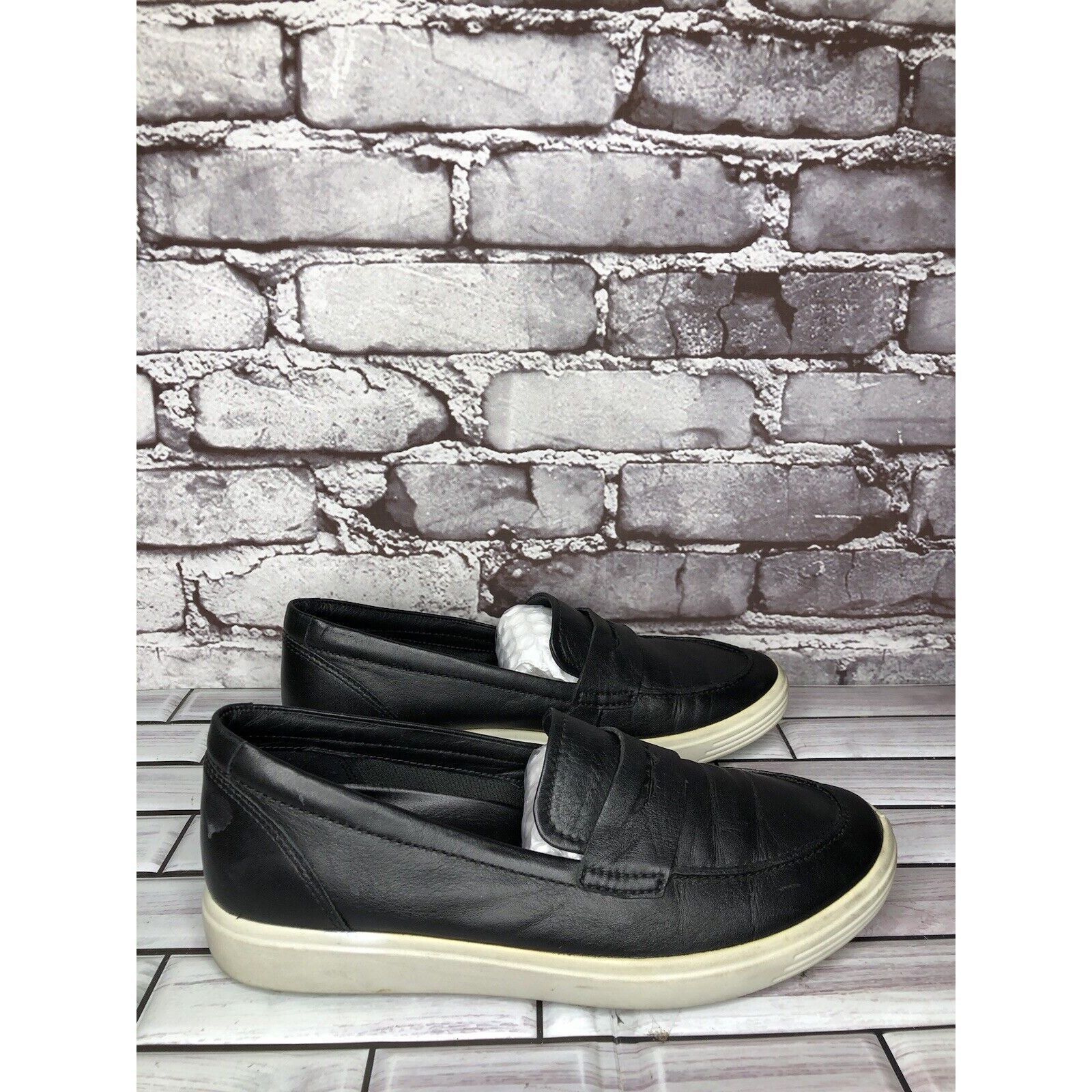 Ecco Ecco Black Leather Penny Loafers Casual Slip On Shoes Women’ Size US 7.5 / IT 37.5 - 14 Thumbnail