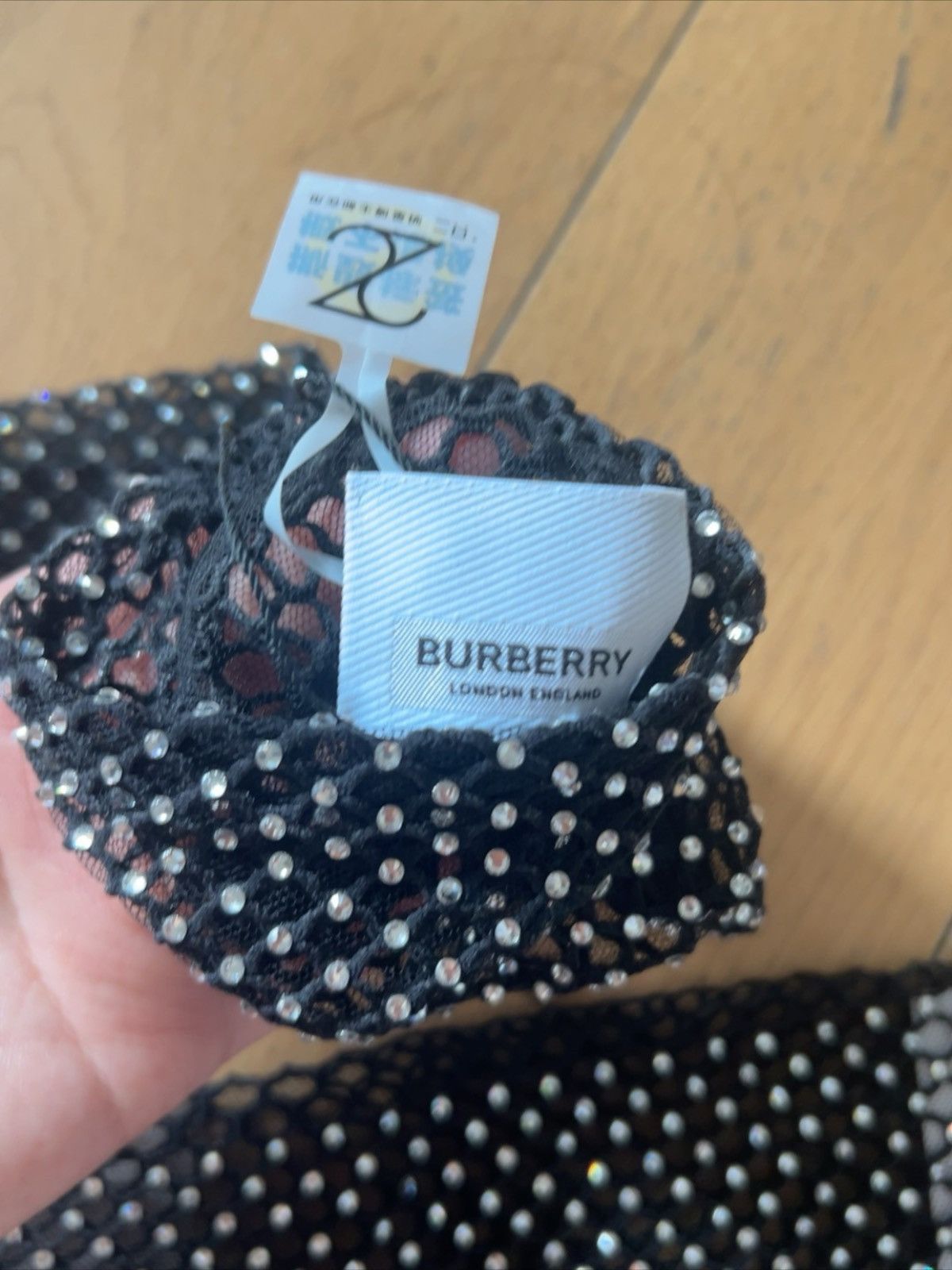 Burberry BURBERRY Mesh Embellished Gloves Size ONE SIZE - 3 Thumbnail