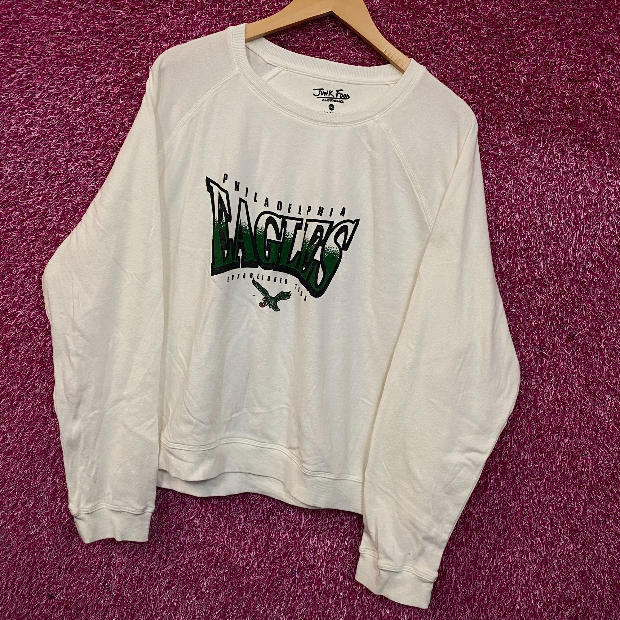 Junk Food Junk Food Clothing Philadelphia Eagles Logo Crop Crewneck Sw Size US XXL / EU 58 / 5 - 3 Thumbnail