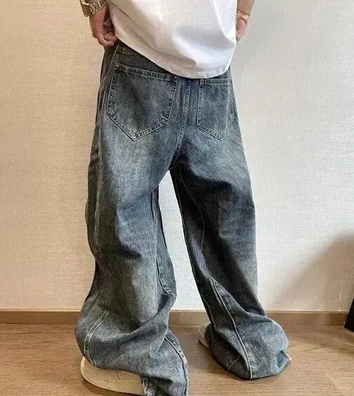 VIBE Y2K Washed Blue Wave Jeans Unisex Size US 30 / EU 46 - 3 Thumbnail