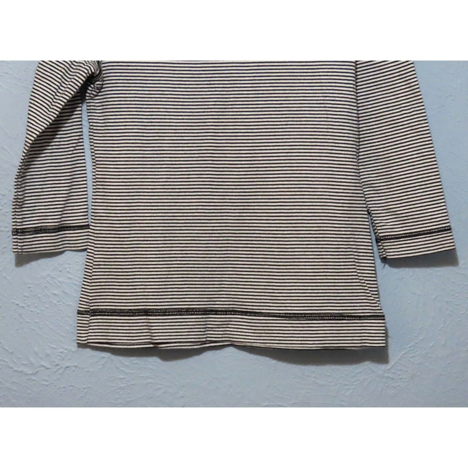 Ralph Lauren Ralph Lauren Black White Striped Knit Boat Neck 3/4 Sleeve Women’s M Top Size M / US 6-8 / IT 42-44 - 2 Thumbnail
