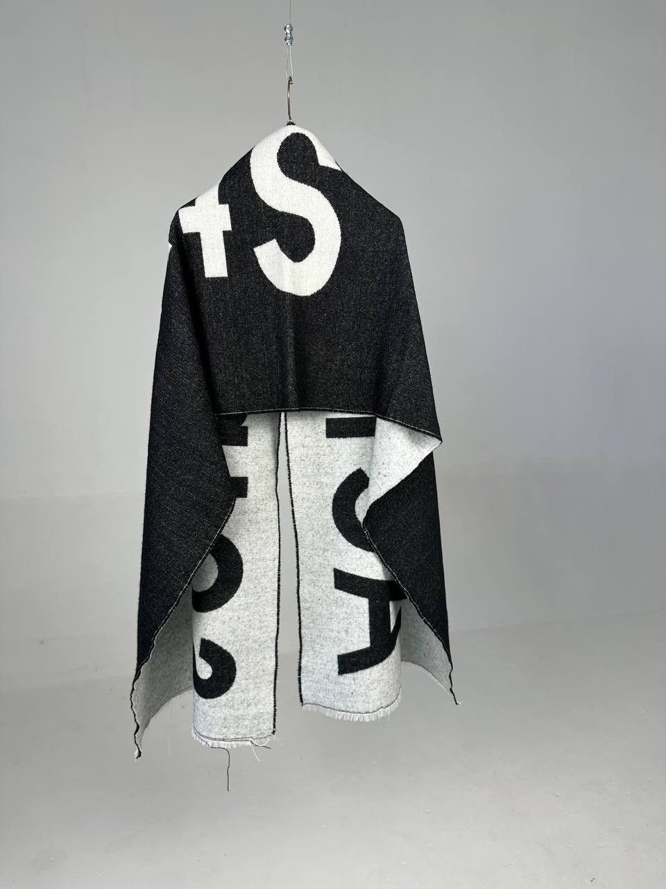 Acne Studios ACNE STUDIOS TORONTY SCARF BLACK/WHITE Size ONE SIZE - 4 Thumbnail