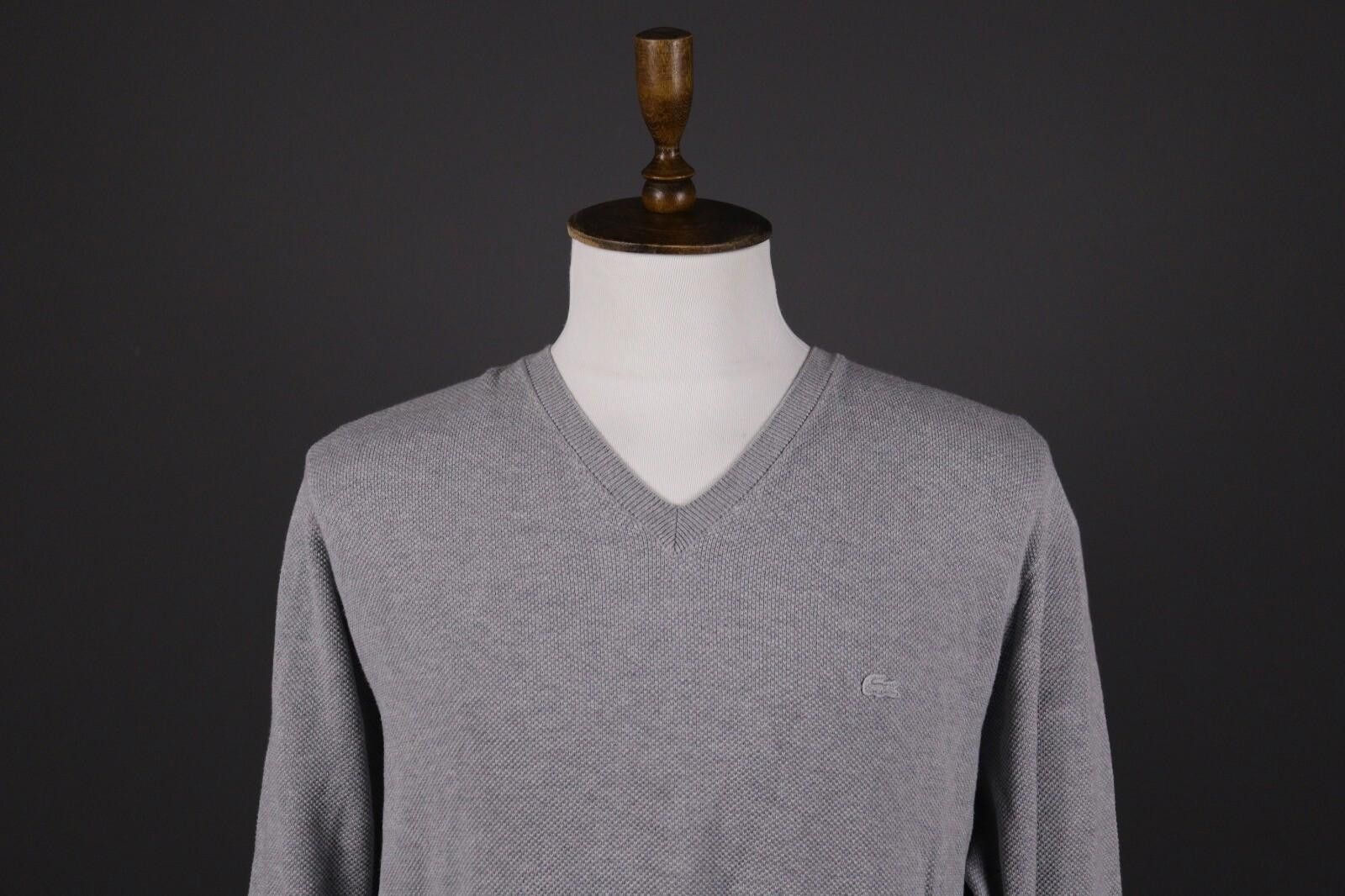 Lacoste Lacoste Gray Cotton Knit Sweater Size FR 7 / US 2XL Size US XXL / EU 58 / 5 - 2 Thumbnail