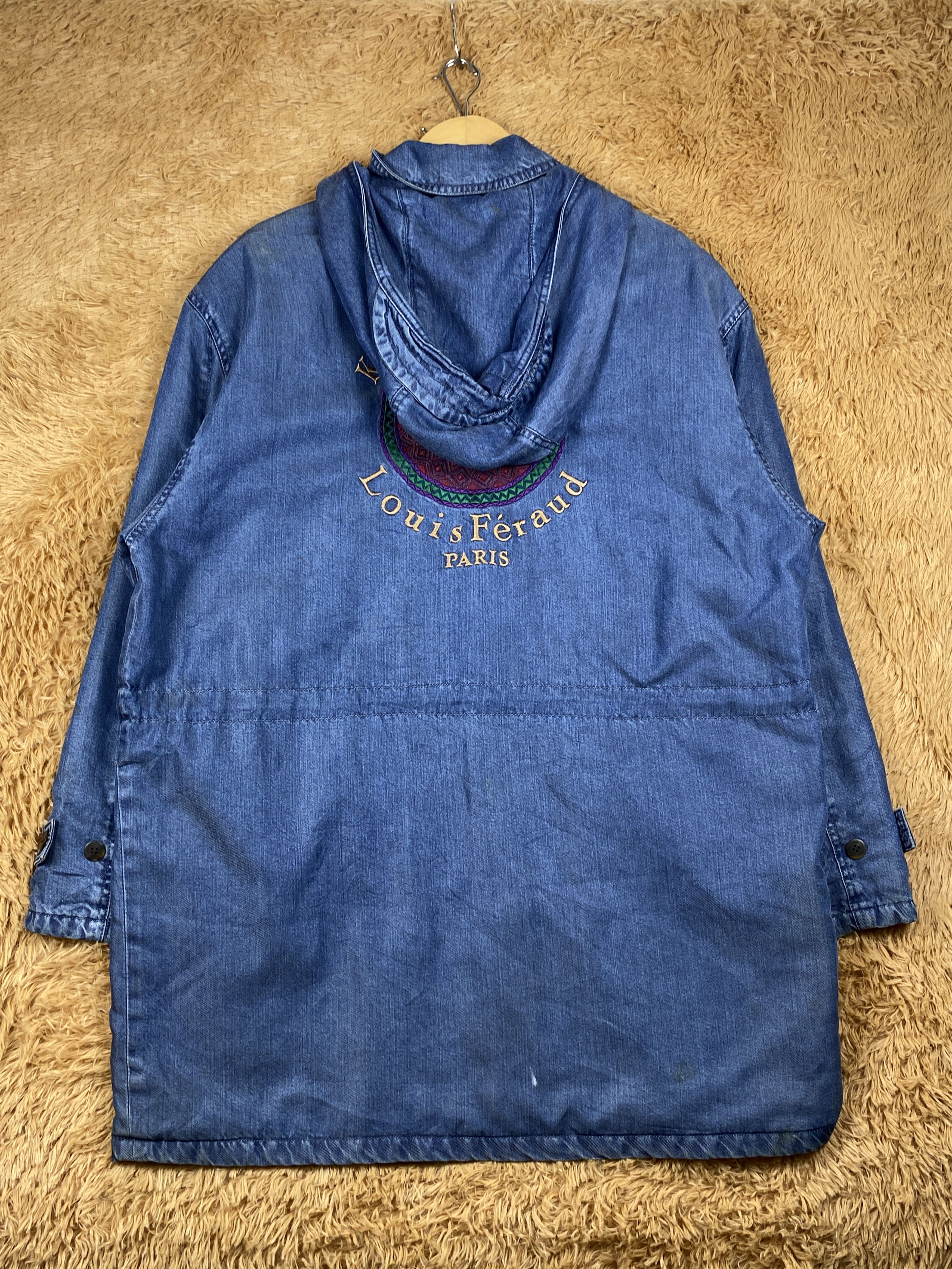 Louis Feraud Vintage Louis Feraud Hoodie Denim Jacket J1674 Size US L / EU 52-54 / 3 - 1 Thumbnail