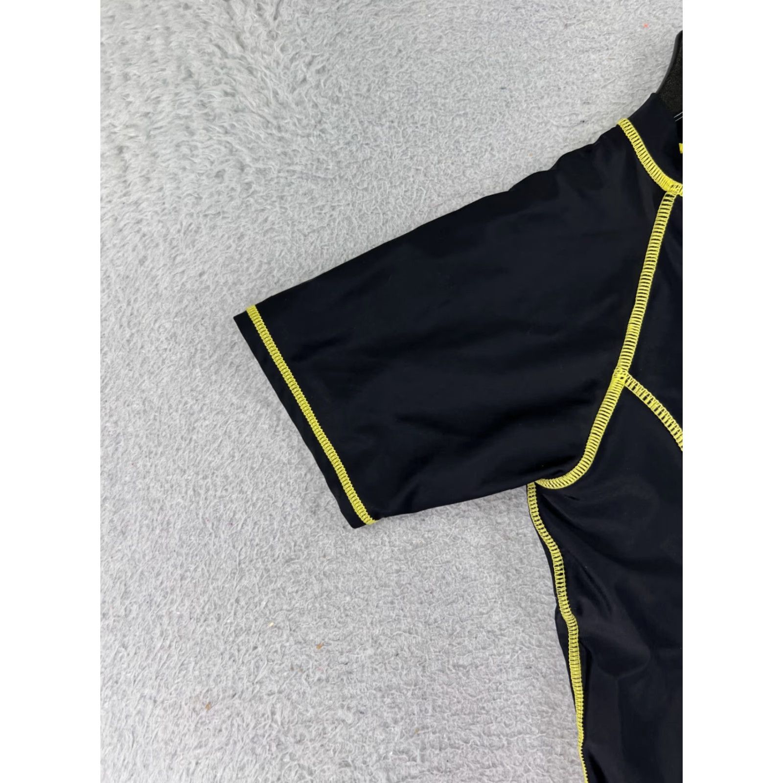 Vintage ROSKIKI Swimsuit One Piece Women's Black Short Sleeve Sports Nylon Logo Size M Size 32" / US 10 / IT 46 - 5 Thumbnail