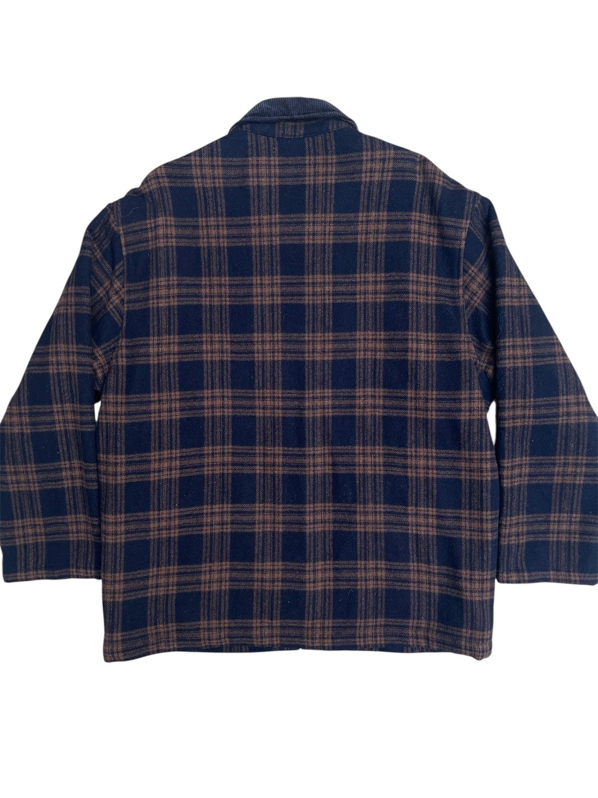 Flannel Vintage BE-HOT Checkered Jacket Corduroy Collar, YKK Zip Size US M / EU 48-50 / 2 - 2 Thumbnail