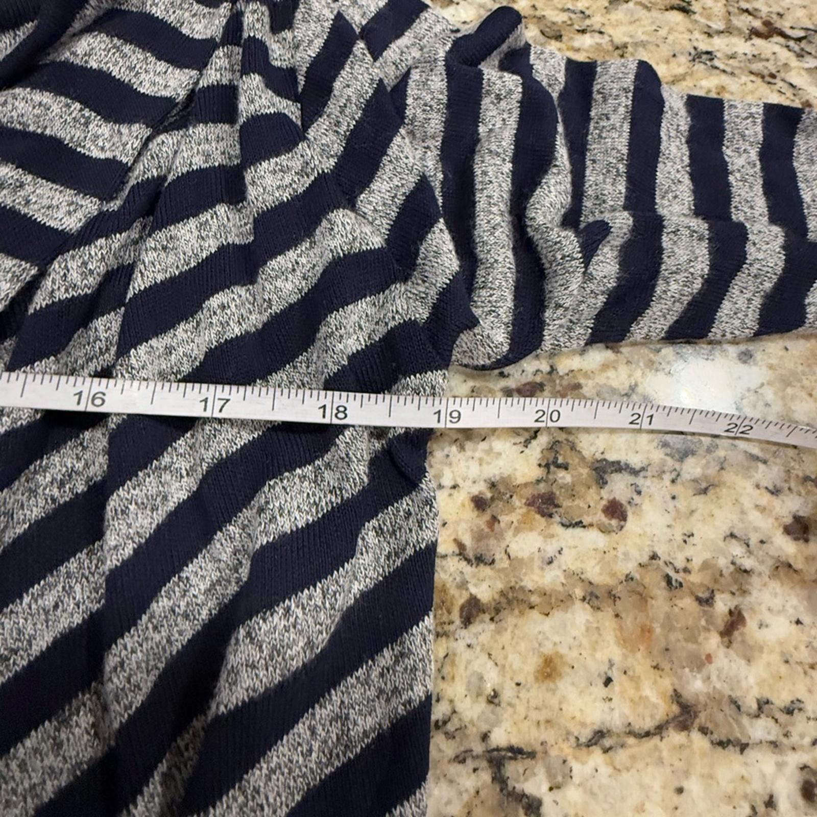 Other Stella & Dot navy blue & gray long line cardigan SZ XS Size XS / US 0-2 / IT 36-38 - 10 Thumbnail