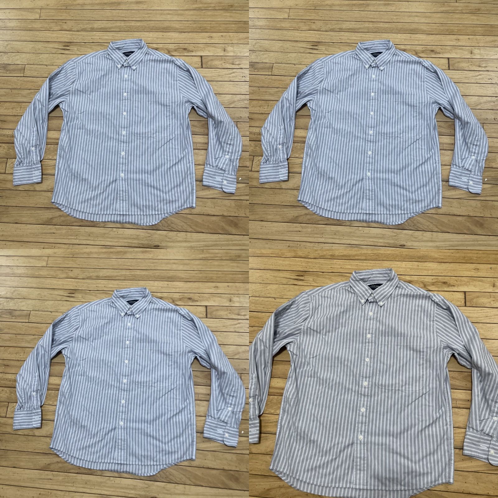 Abercrombie & Fitch VINTAGE Abercrombie & Fitch 90s Oversized Shirt Mens XS Blue Striped Long Sleeve Button-Up 42" Casual Mens Blue Striped Shirt Size US XS / EU 42 / 0 - 10 Thumbnail