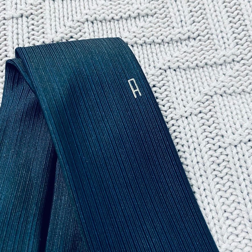 Vintage Vintage navy silk monogram A tie Size ONE SIZE - 2 Thumbnail