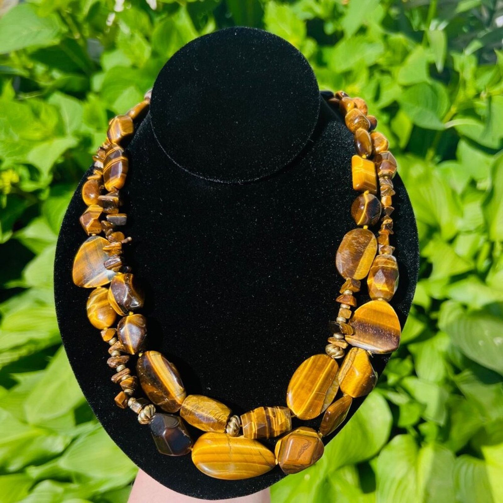 Coldwater Creek Coldwater Creek signed Double Layer Tiger Eye Necklace Size ONE SIZE - 1 Thumbnail