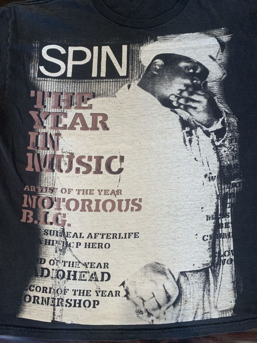 Band Tees 90s NOTORIOUS BIG BIGGIE X SPIN MAGAZINE T SHIRT Size US M / EU 48-50 / 2 - 2 Thumbnail
