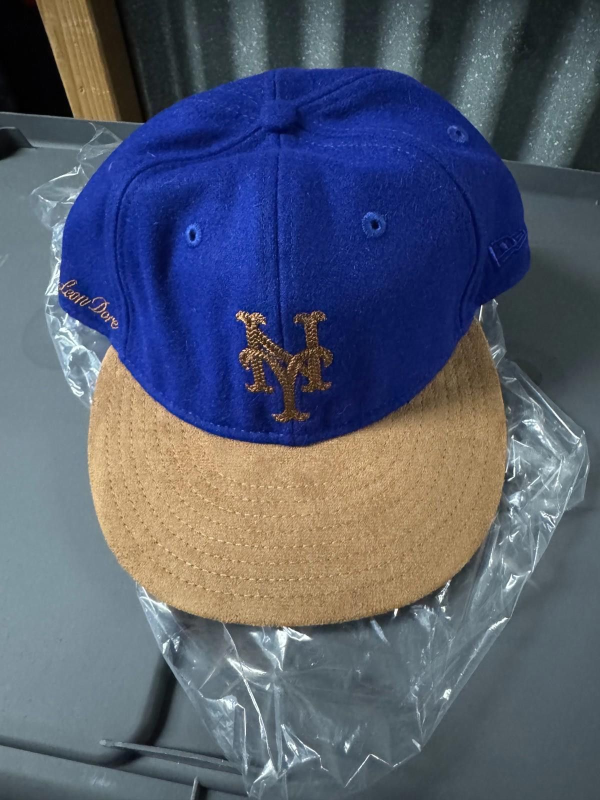 New Era Aime Leon Dore New Era Melton Wool Mets Hat Blue Size ONE SIZE - 1 Thumbnail
