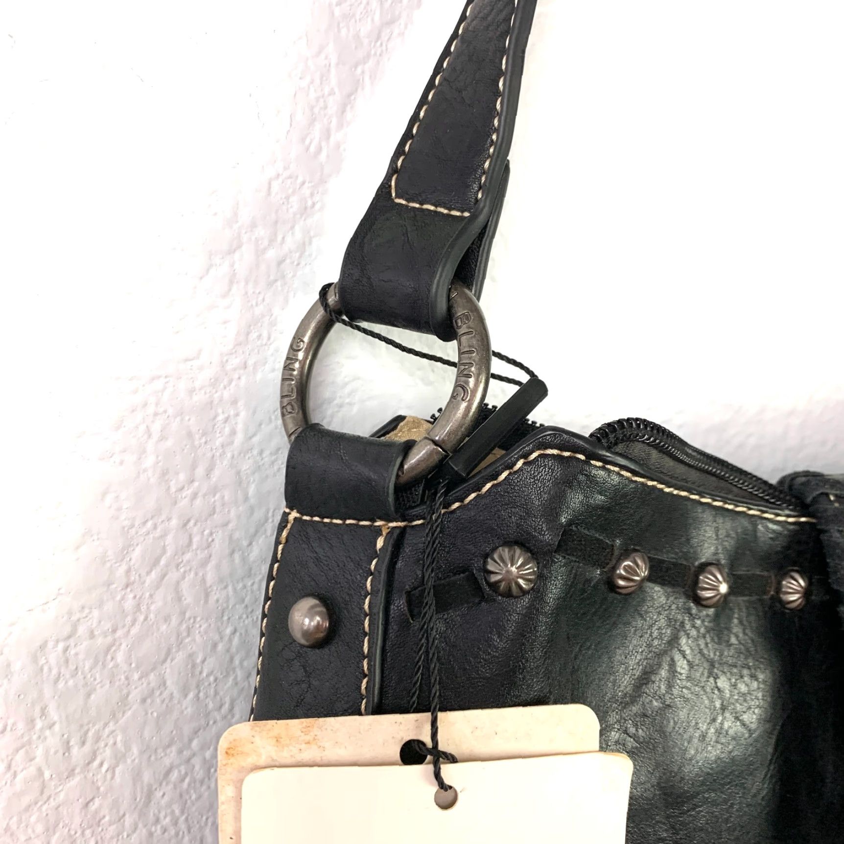 Vintage VINTAGE American Bling Shoulder Bag Purse Black Animal Print Concealed Carry NWT Size ONE SIZE - 5 Thumbnail